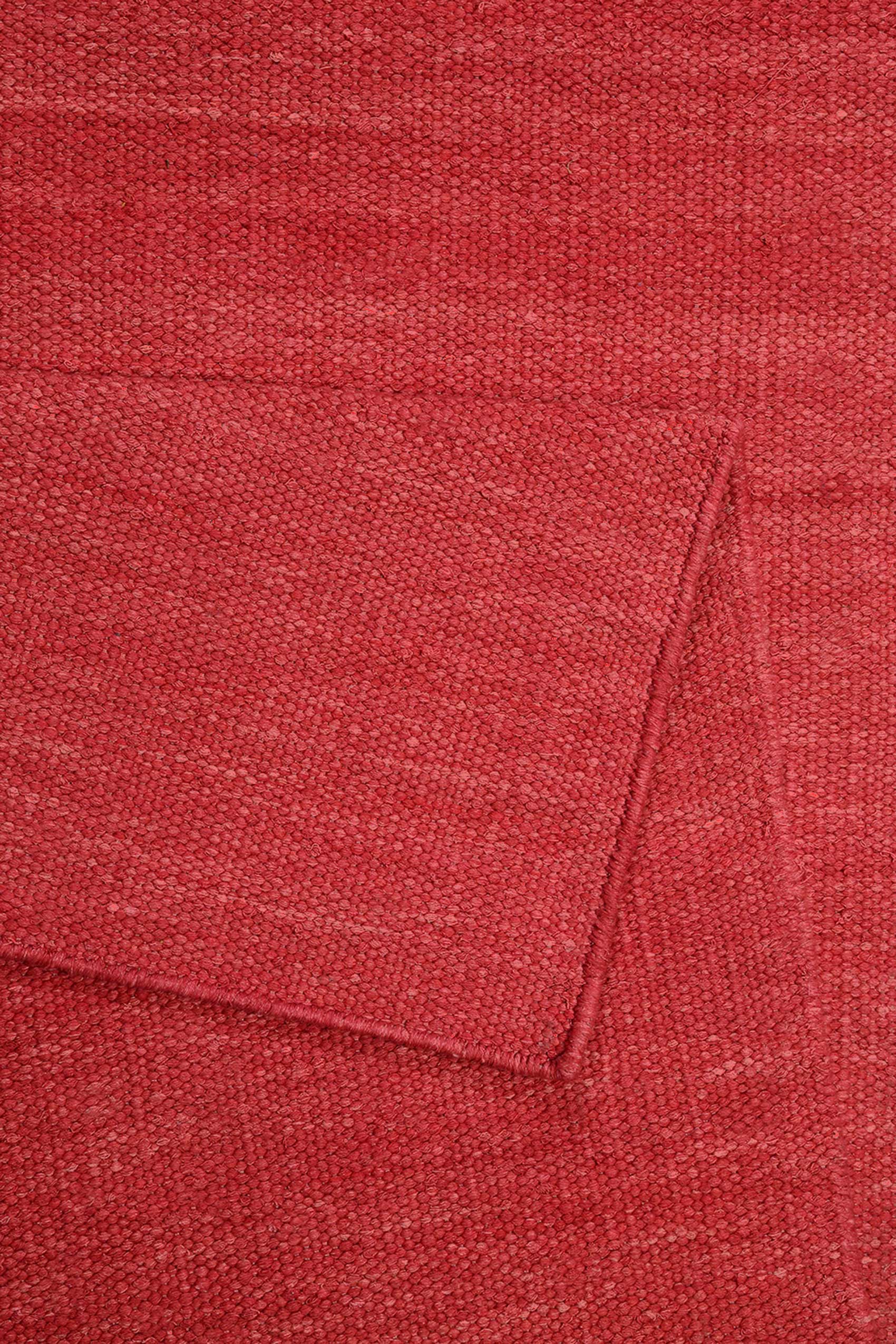 Esprit Kurzflor Teppich Rot aus Baumwolle » Rainbow Kelim « - Ansicht 3