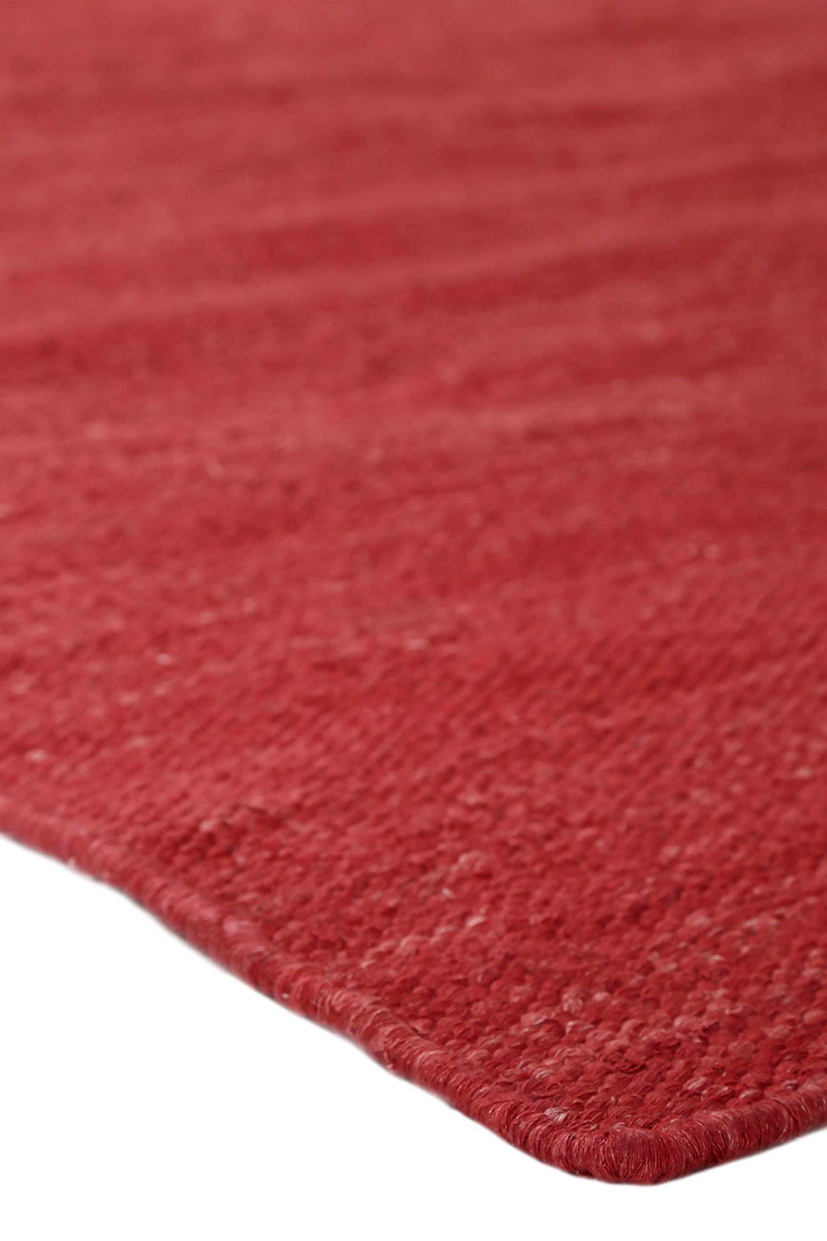 Esprit Kurzflor Teppich Rot aus Baumwolle 