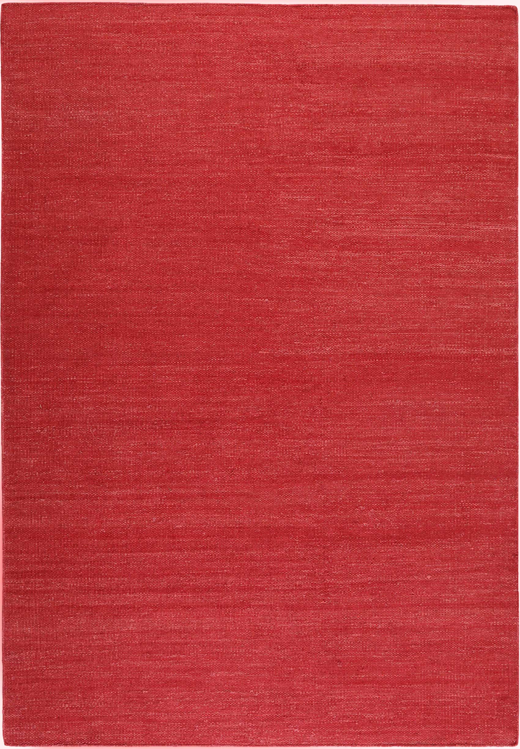 Esprit Kurzflor Teppich Rot aus Baumwolle 