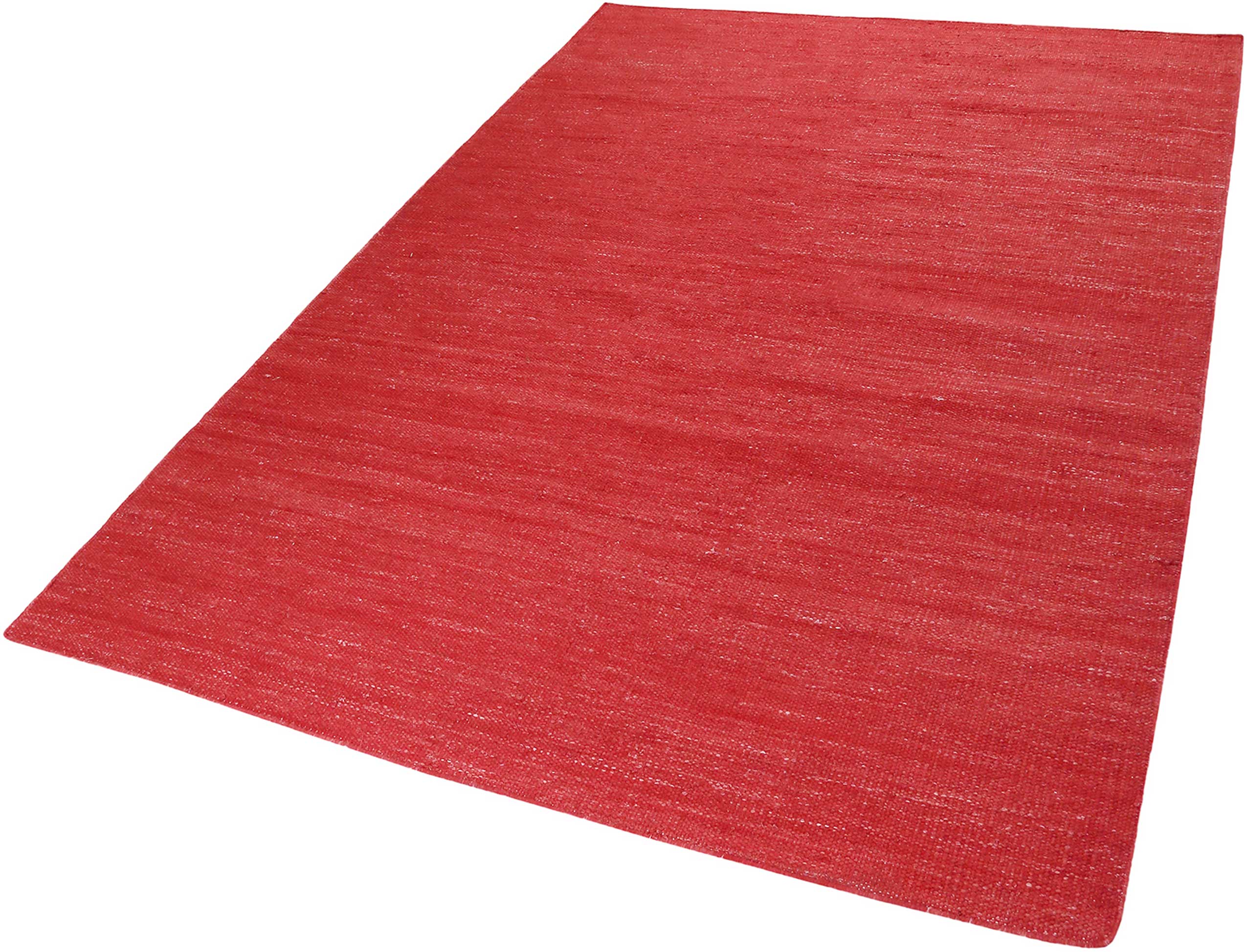 Esprit Kurzflor Teppich Rot aus Baumwolle 