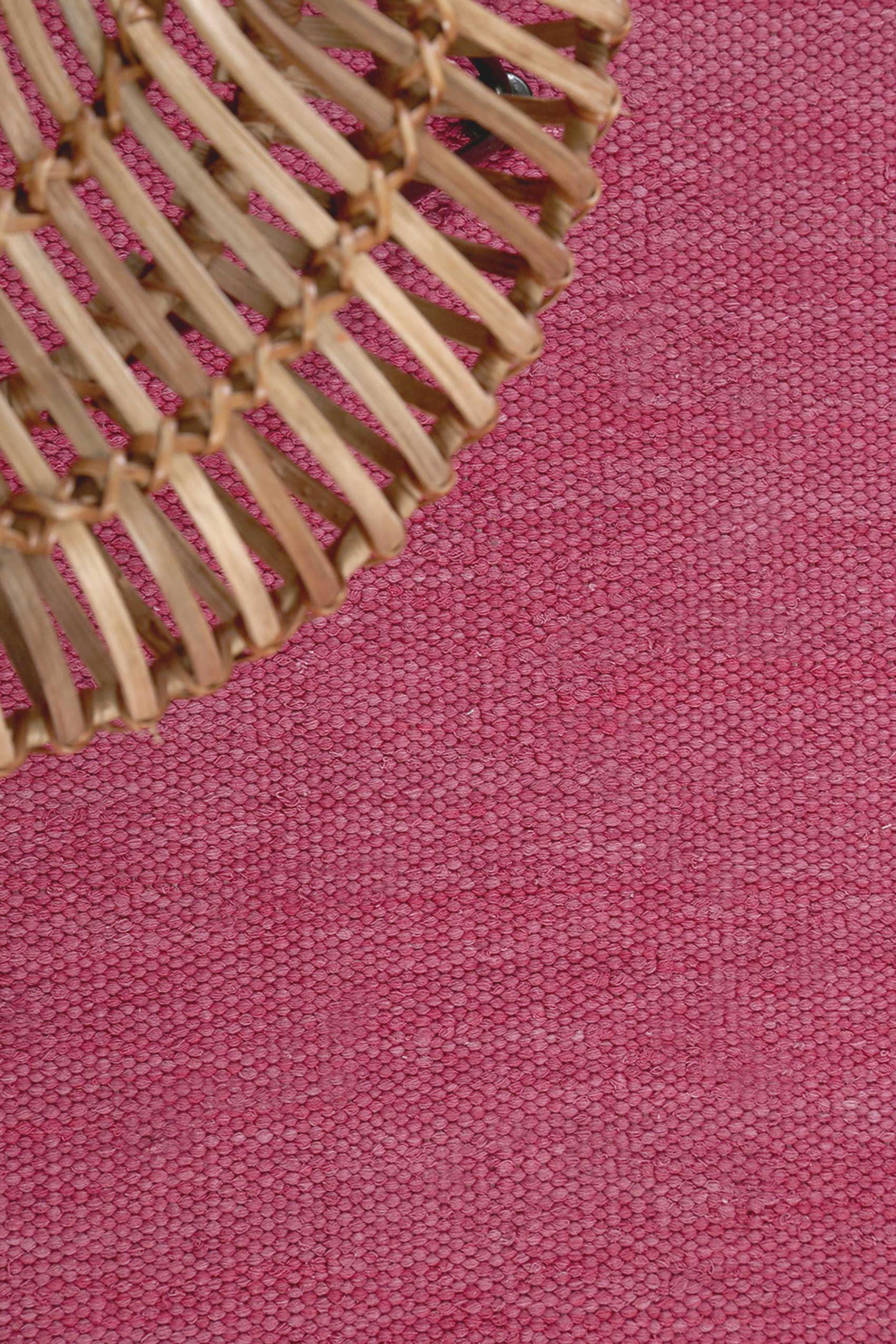 Esprit Kurzflor Teppich Pink aus Baumwolle 
