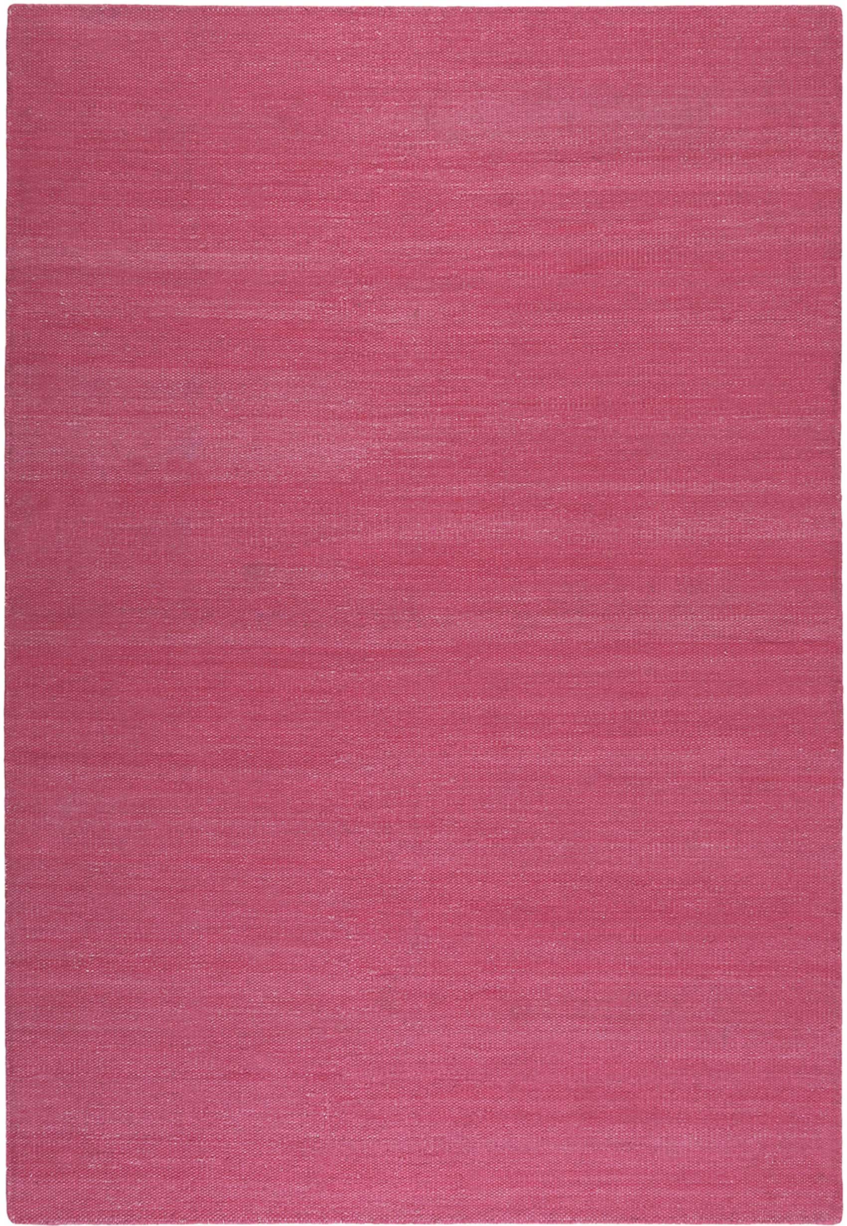 Esprit Kurzflor Teppich Pink aus Baumwolle » Rainbow Kelim « - Ansicht 1