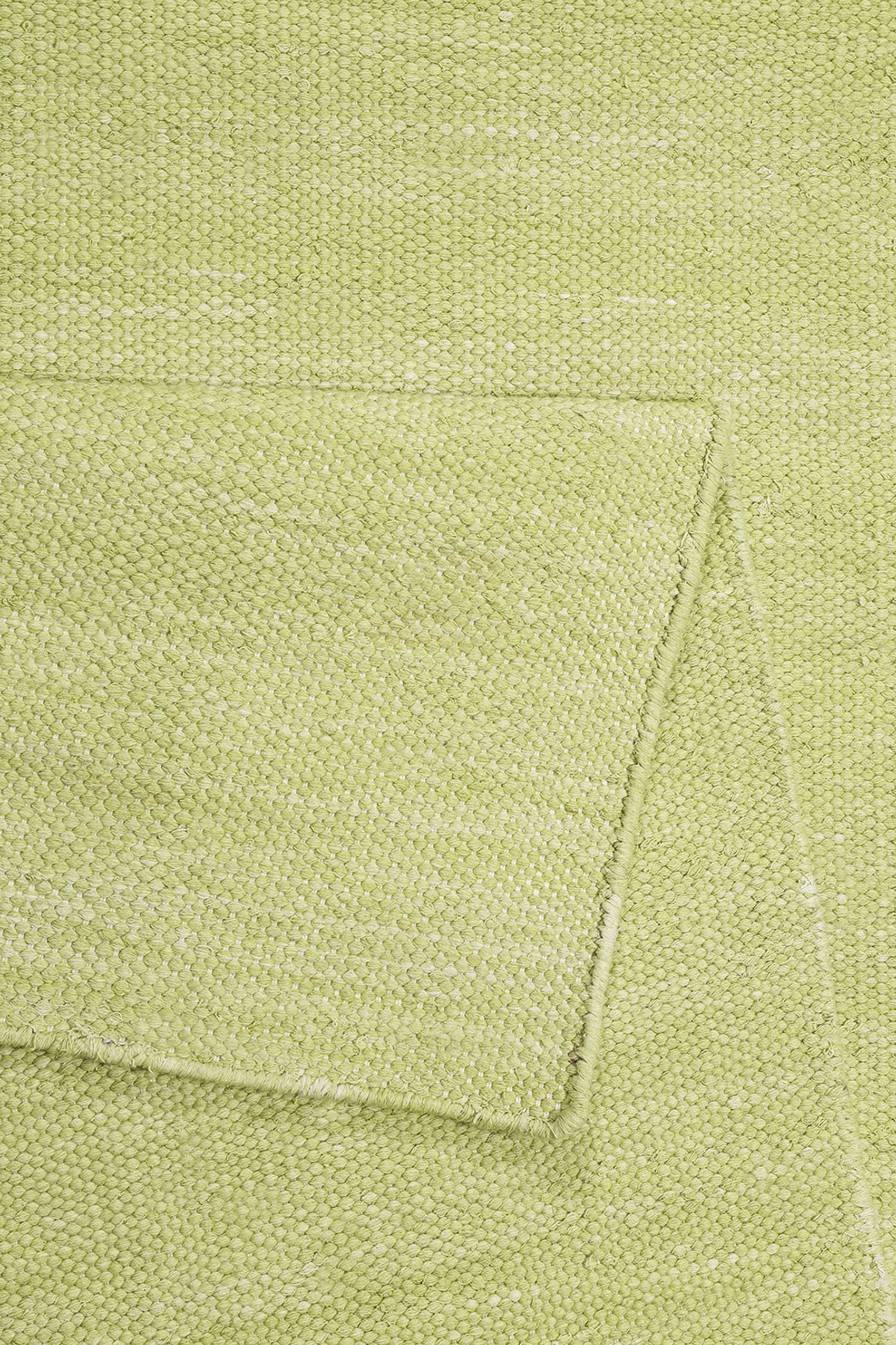 Esprit Kurzflor Teppich Grün aus Baumwolle » Rainbow Kelim « - Ansicht 3