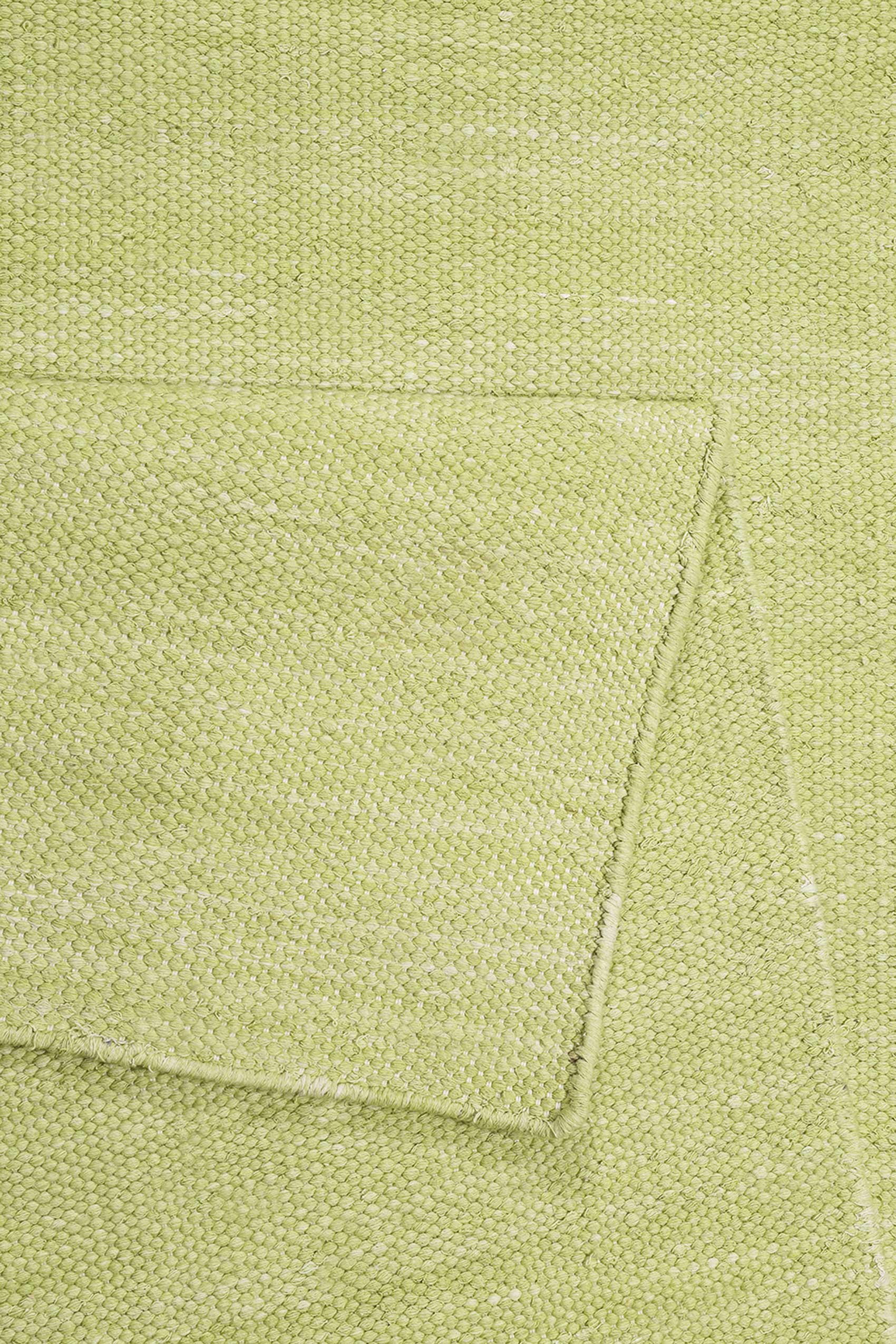 Esprit Kurzflor Teppich Grün aus Baumwolle 