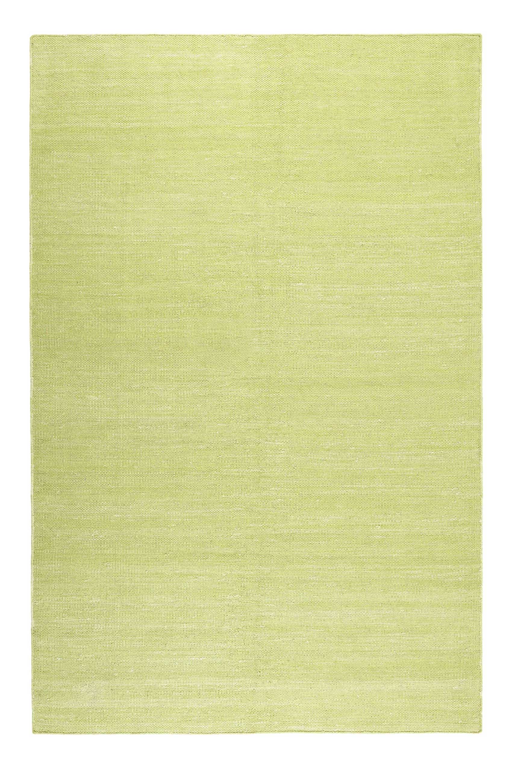 Esprit Kurzflor Teppich Grün aus Baumwolle » Rainbow Kelim « – Outlet- Teppiche