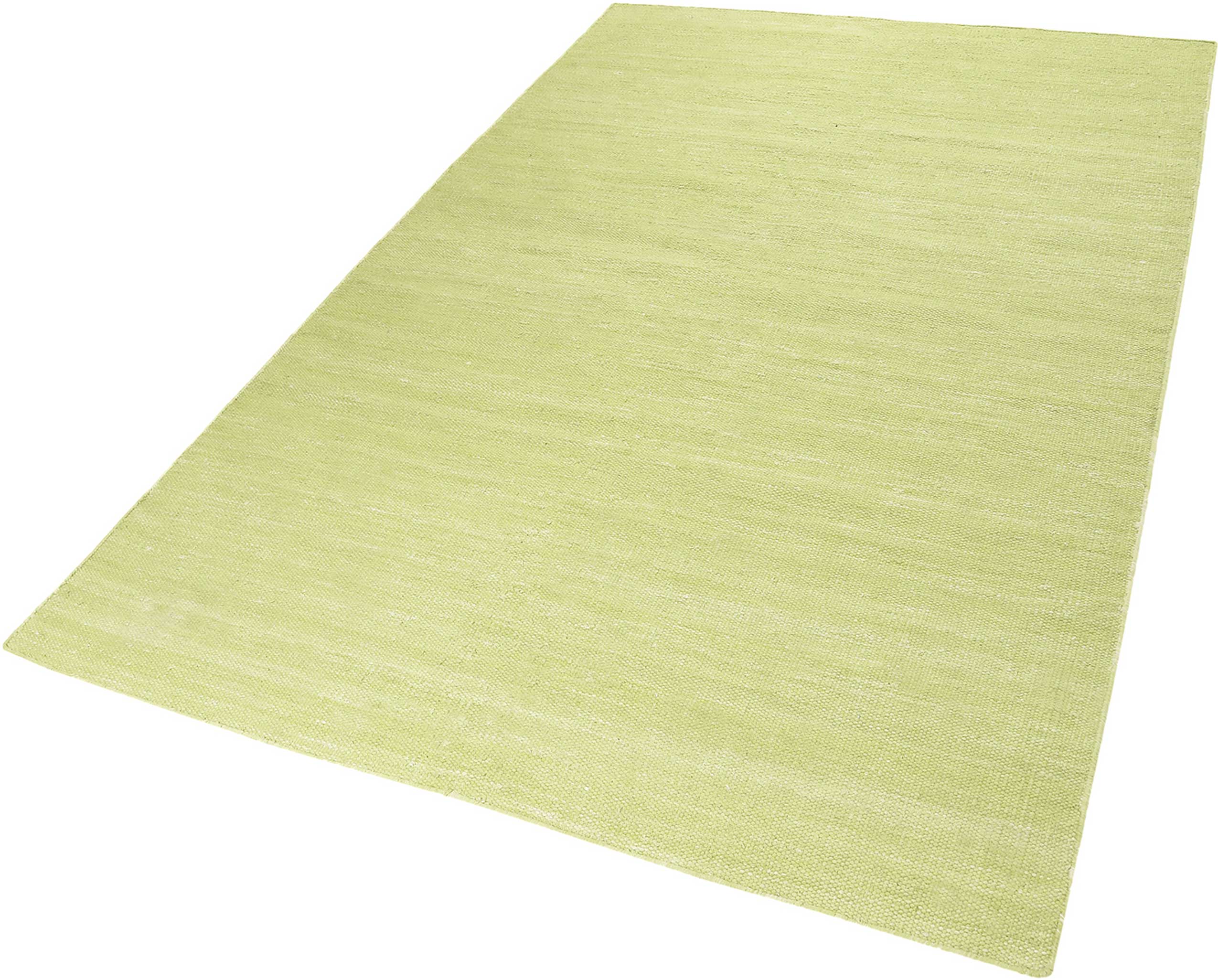 Esprit Kurzflor Teppich Grün aus Baumwolle » Rainbow Kelim « - Ansicht 2
