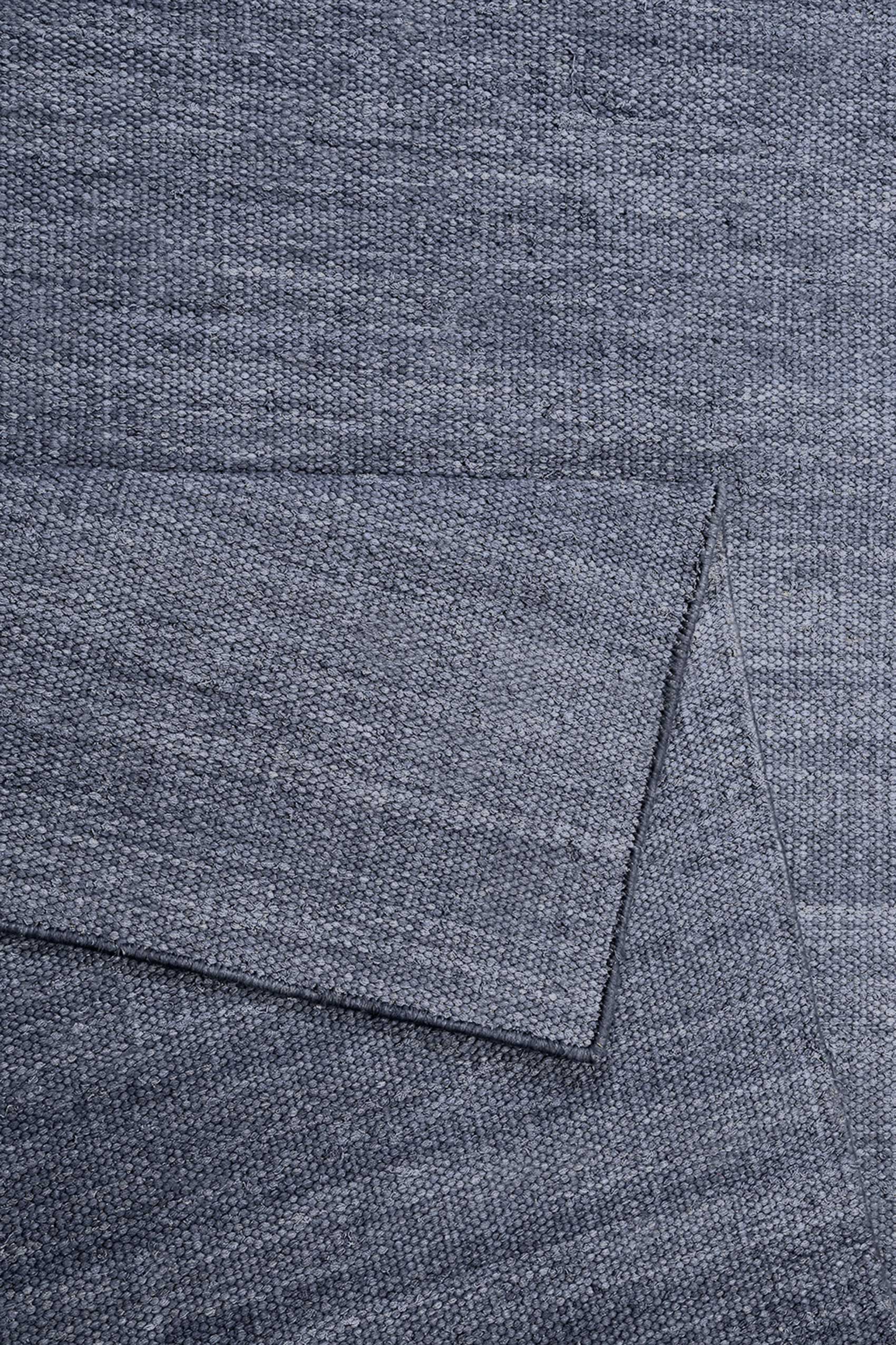 Esprit Kurzflor Teppich Blau Grau aus Baumwolle » Rainbow Kelim « - Ansicht 3