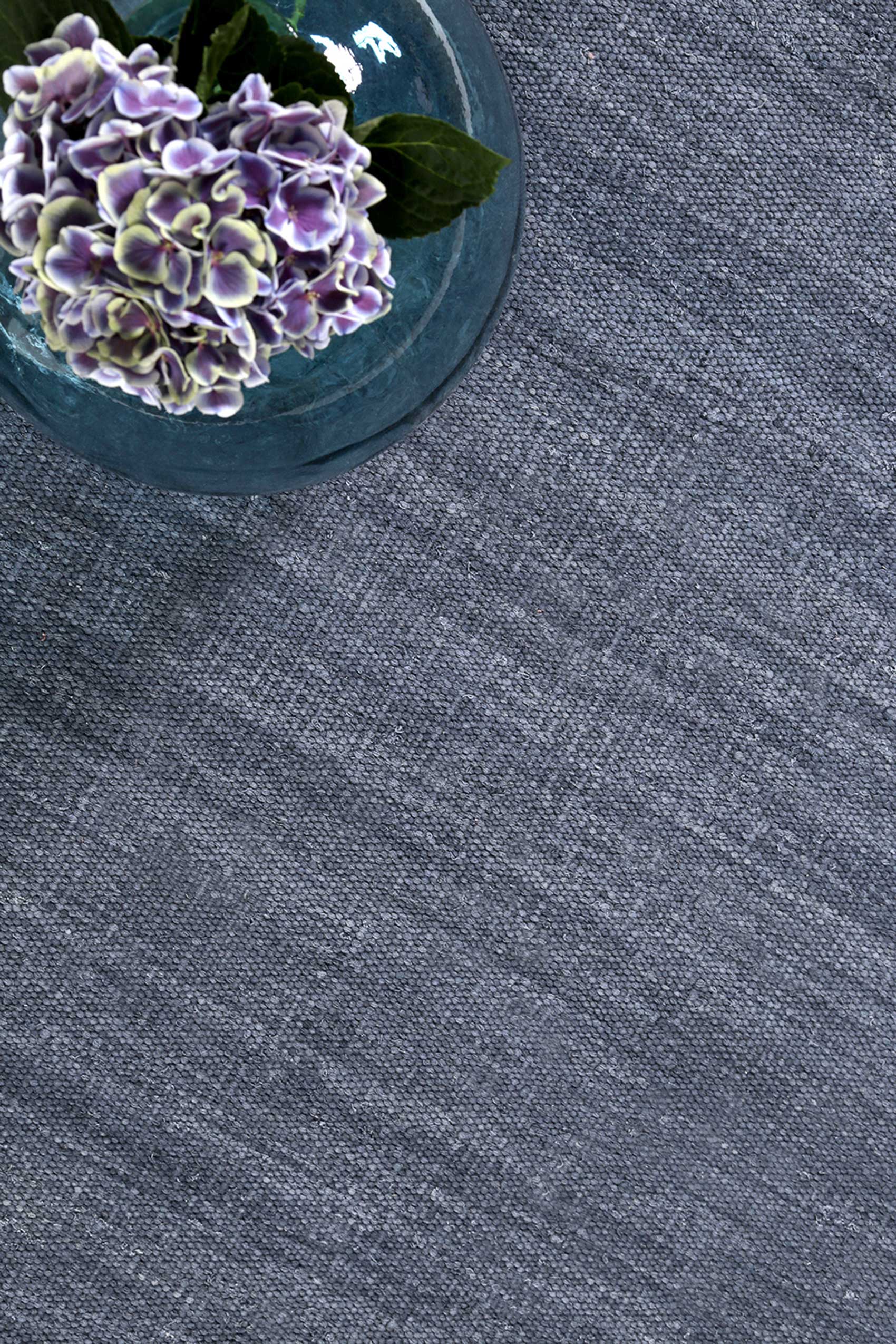 Esprit Kurzflor Teppich Blau Grau aus Baumwolle » Rainbow Kelim « - Ansicht 5