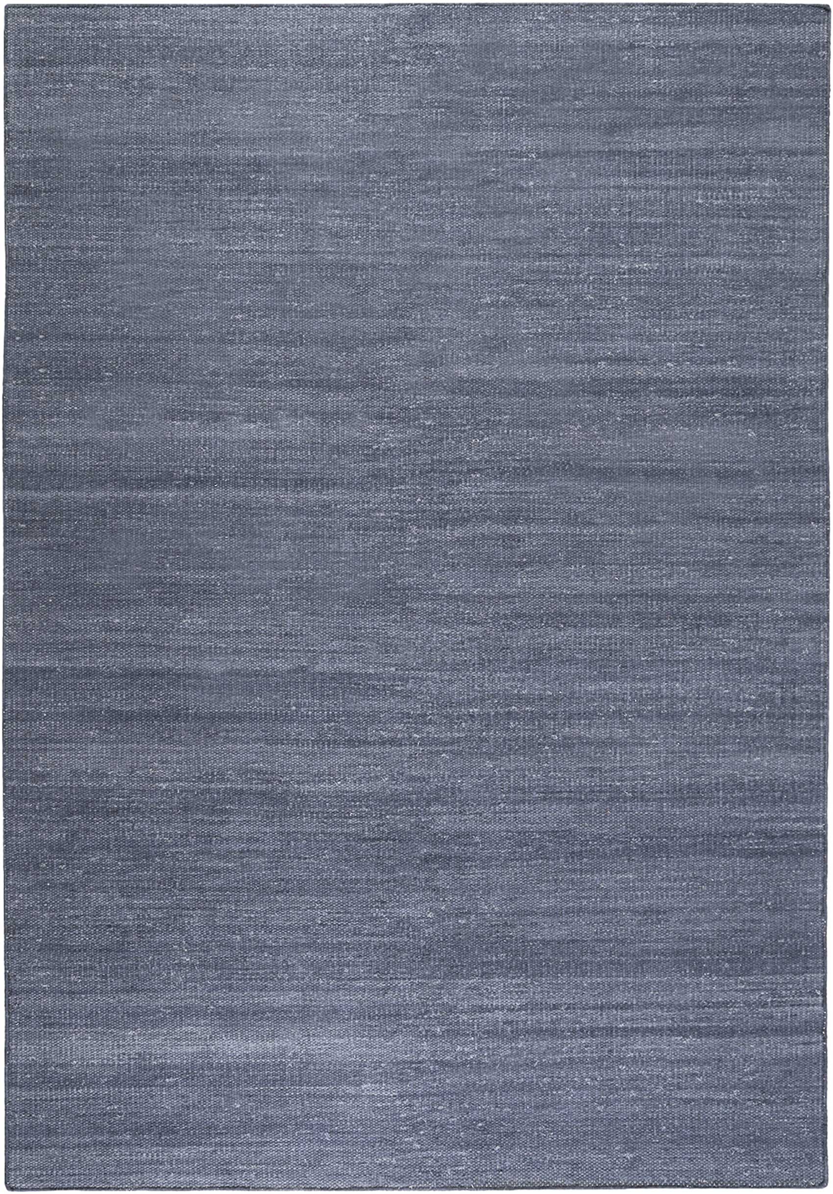 Esprit Kurzflor Teppich Blau Grau aus Baumwolle » Rainbow Kelim « - Ansicht 1