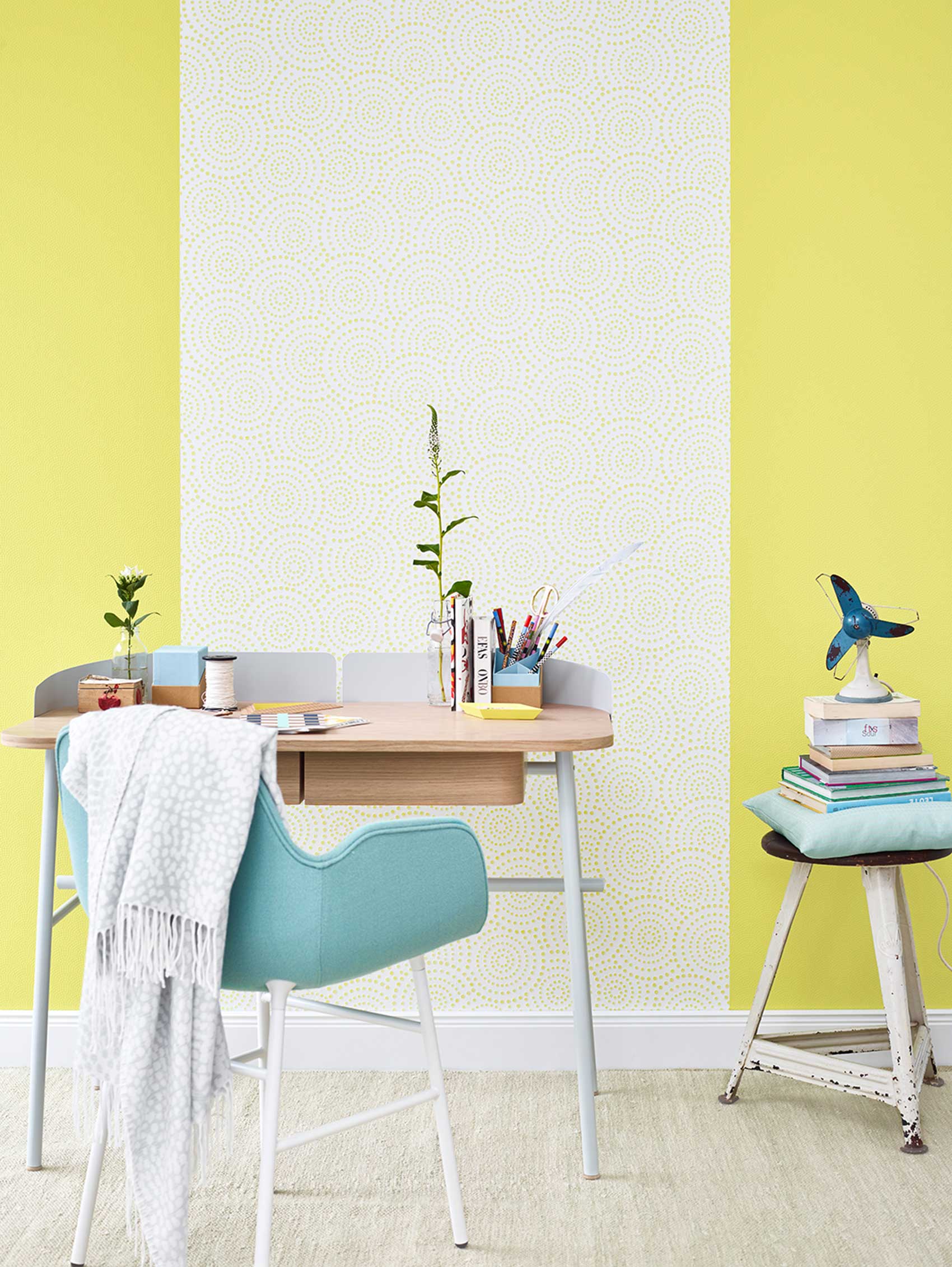 Esprit Kurzflor Teppich Beige aus Baumwolle » Rainbow Kelim « - Ansicht 6