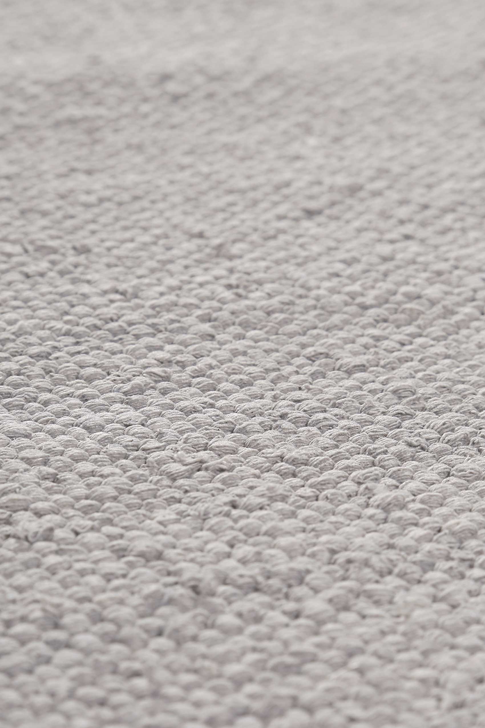 Esprit Kurzflor Teppich Hellgrau aus Baumwolle » Rainbow Kelim « - Ansicht 5