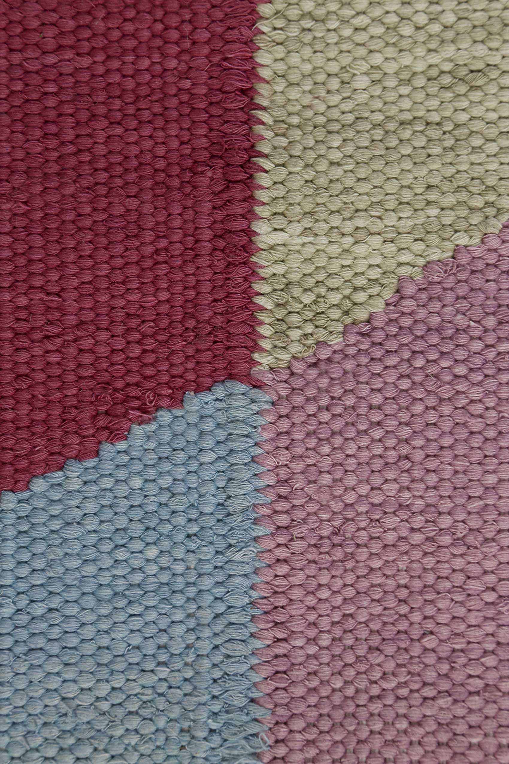 Esprit Kurzflor Kelim Teppich Bunt aus Baumwolle » Rainbow Triangle « - Ansicht 5