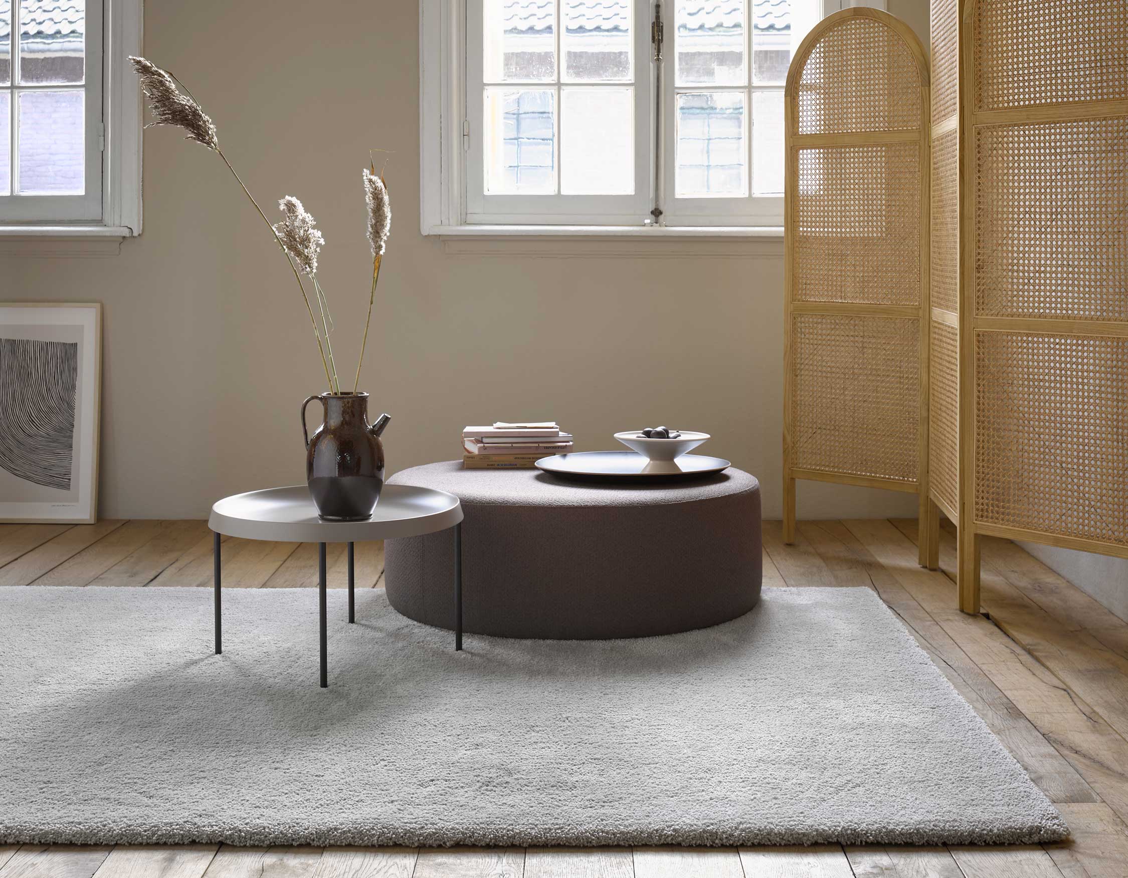 Esprit Teppich Hellgrau Creme Hochflor 