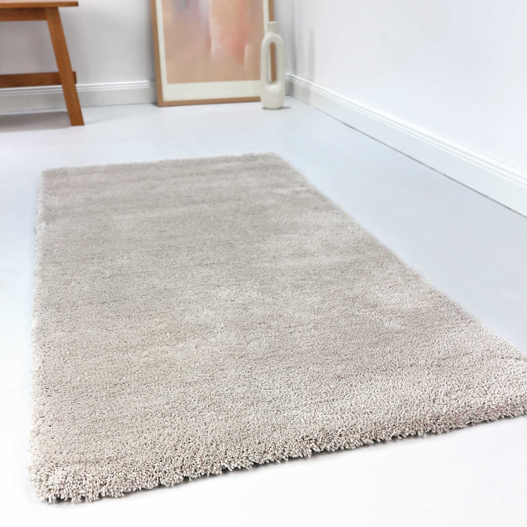 Esprit Teppich Hellgrau Creme Hochflor 