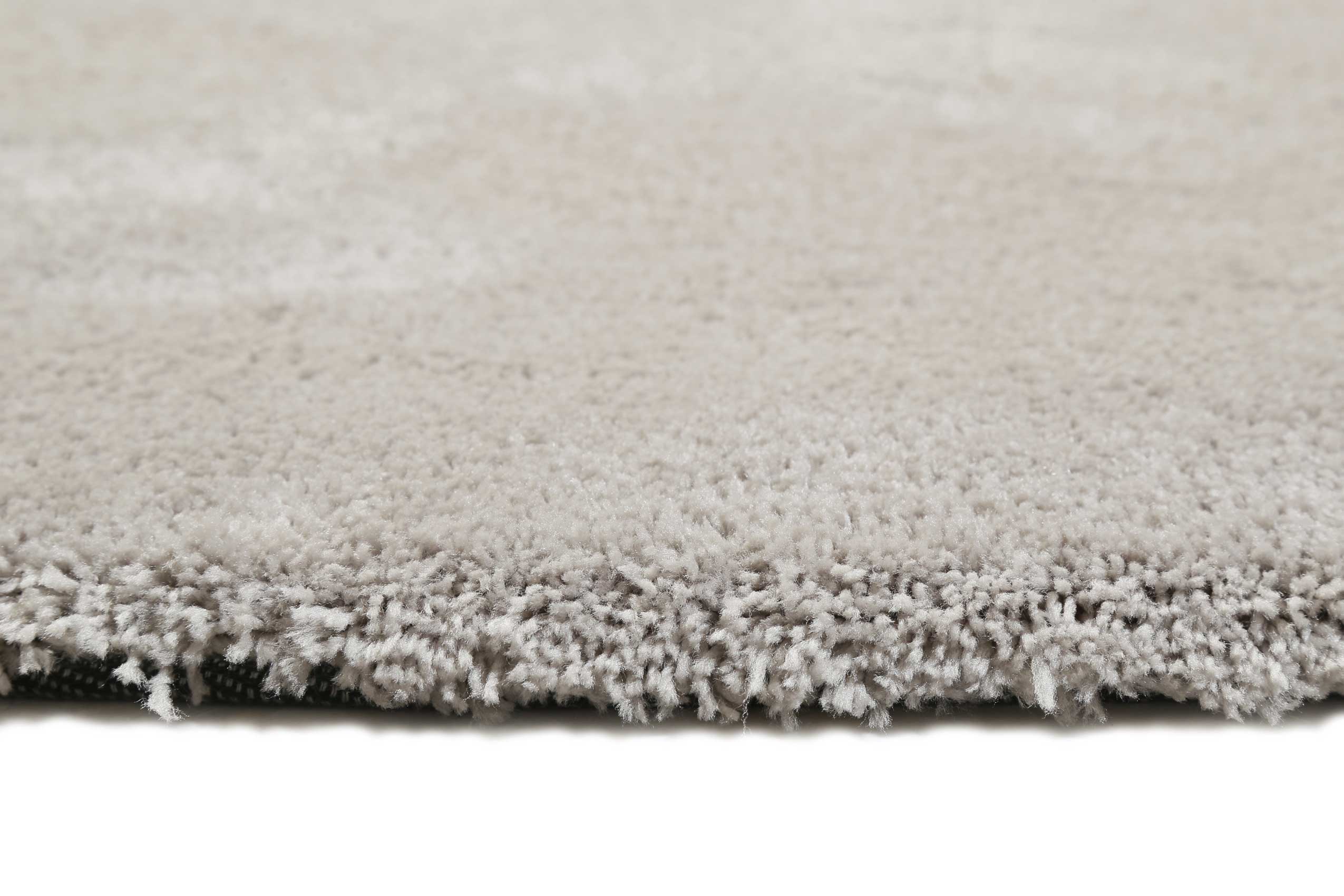 Esprit Teppich Rund Hellgrau Creme Hochflor 