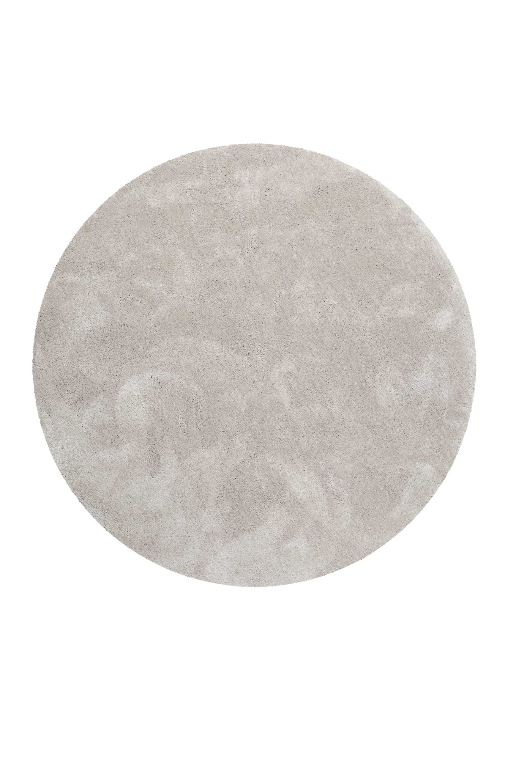 Esprit Teppich Rund Hellgrau Creme Hochflor 