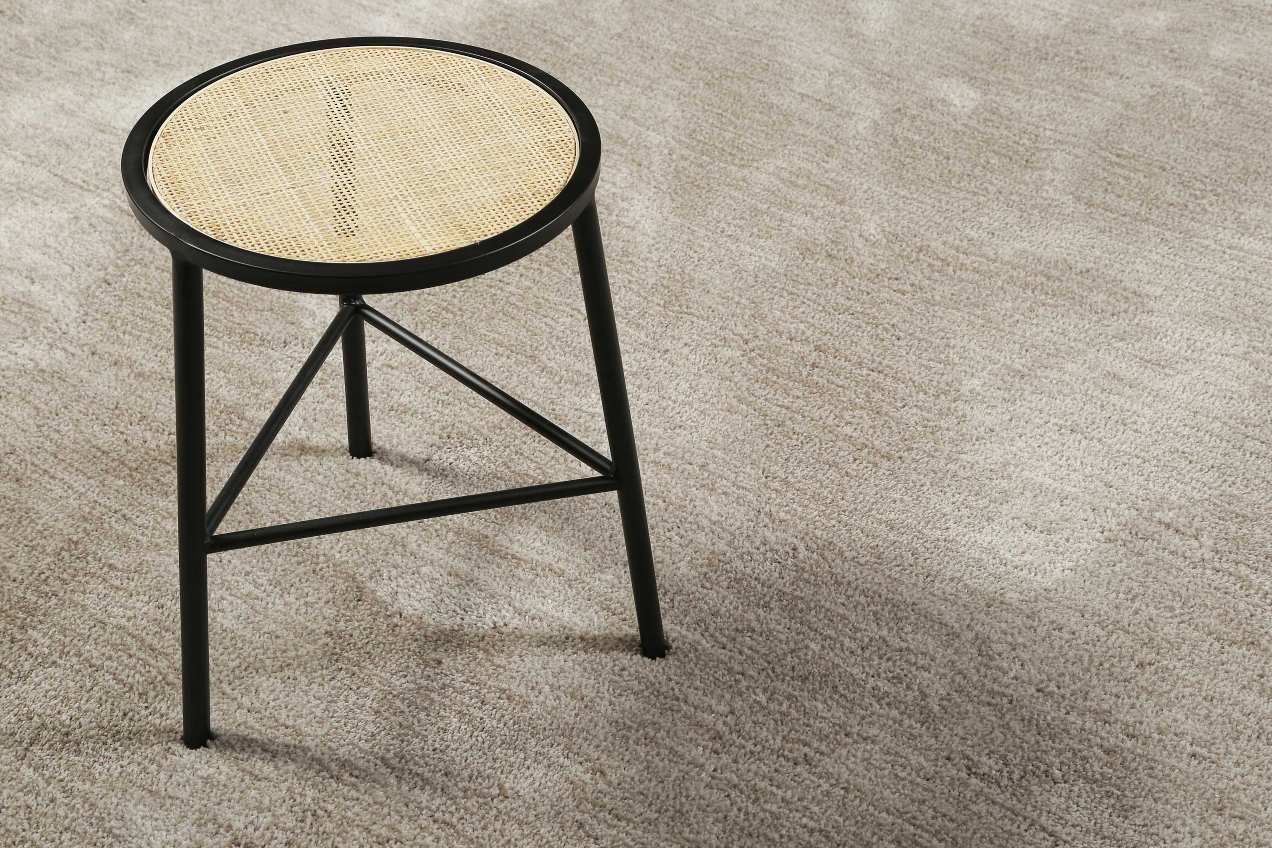 Esprit Teppich Rund Beige Sand meliert Hochflor 