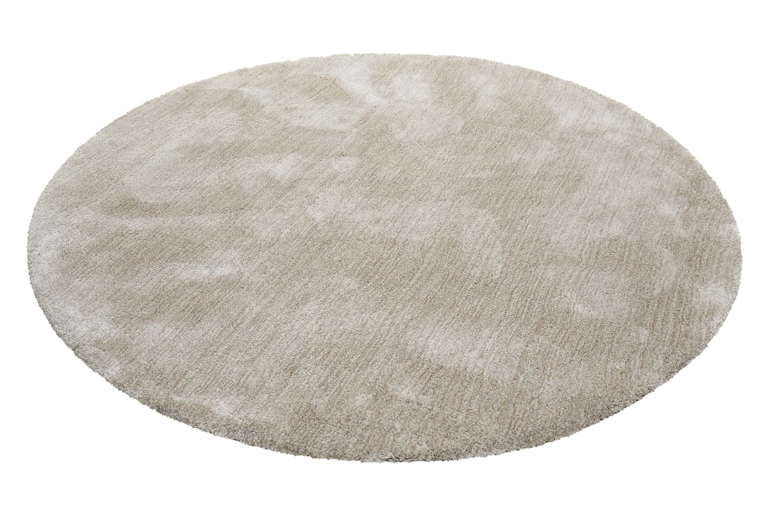 Esprit Teppich Rund Beige Sand meliert Hochflor 