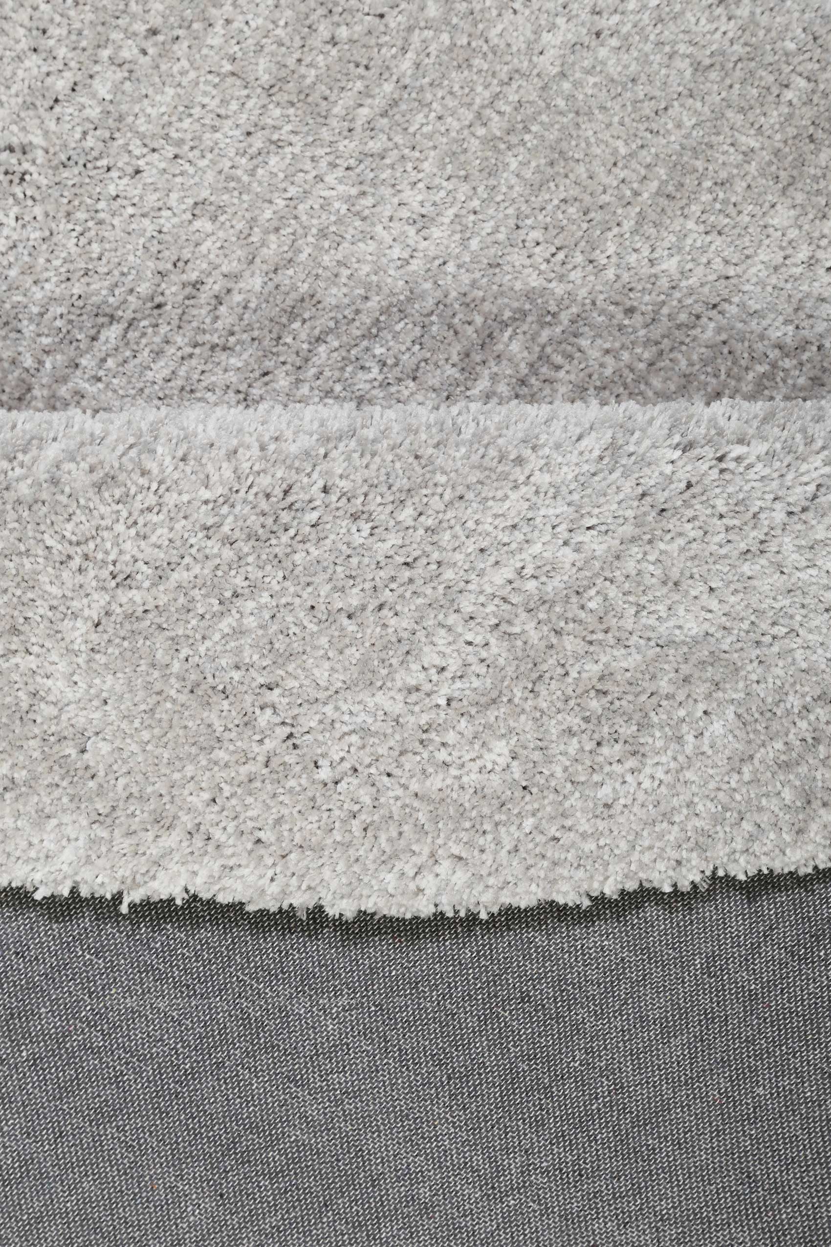 Esprit Teppich Rund Hellgrau Creme meliert Hochflor 