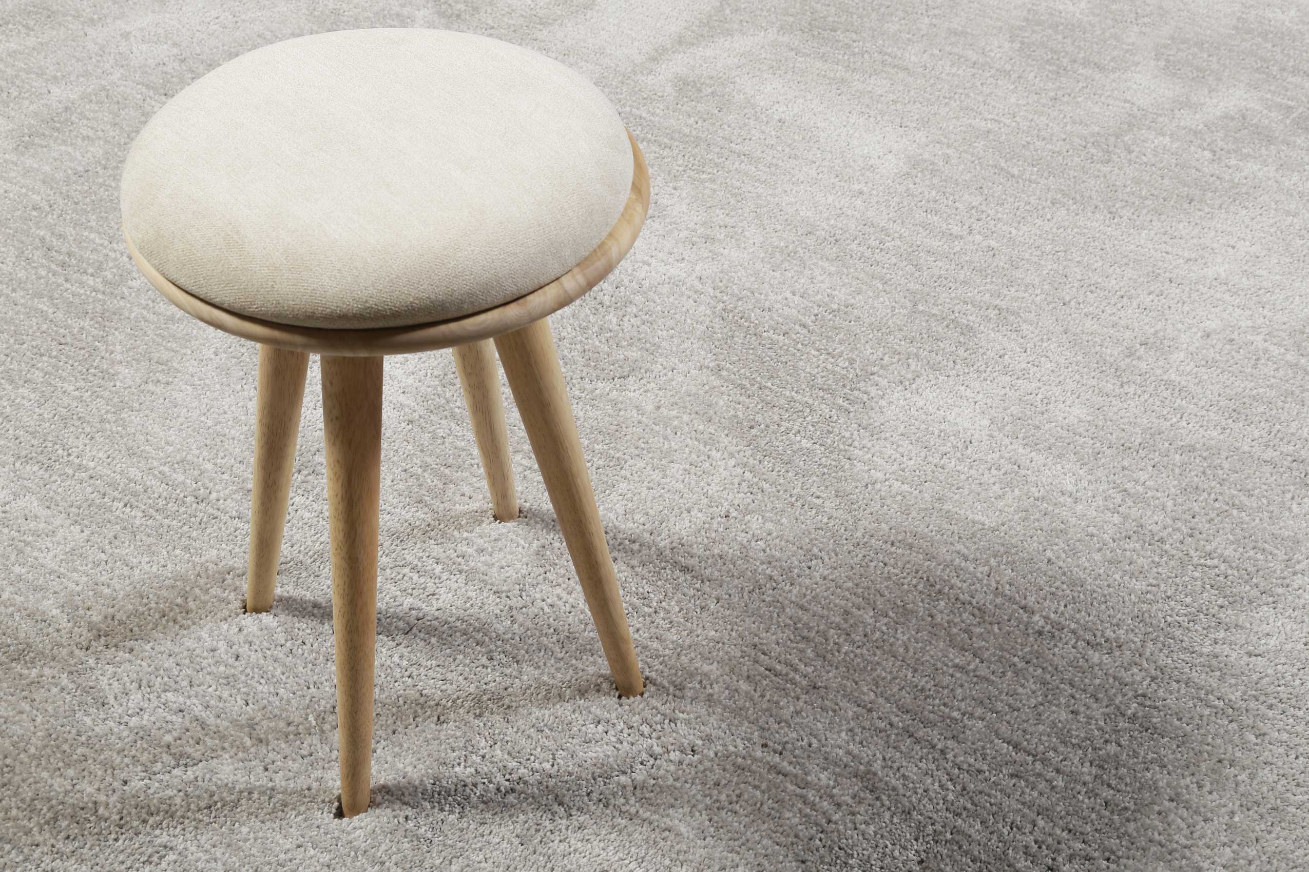 Esprit Teppich Rund Hellgrau Creme meliert Hochflor 