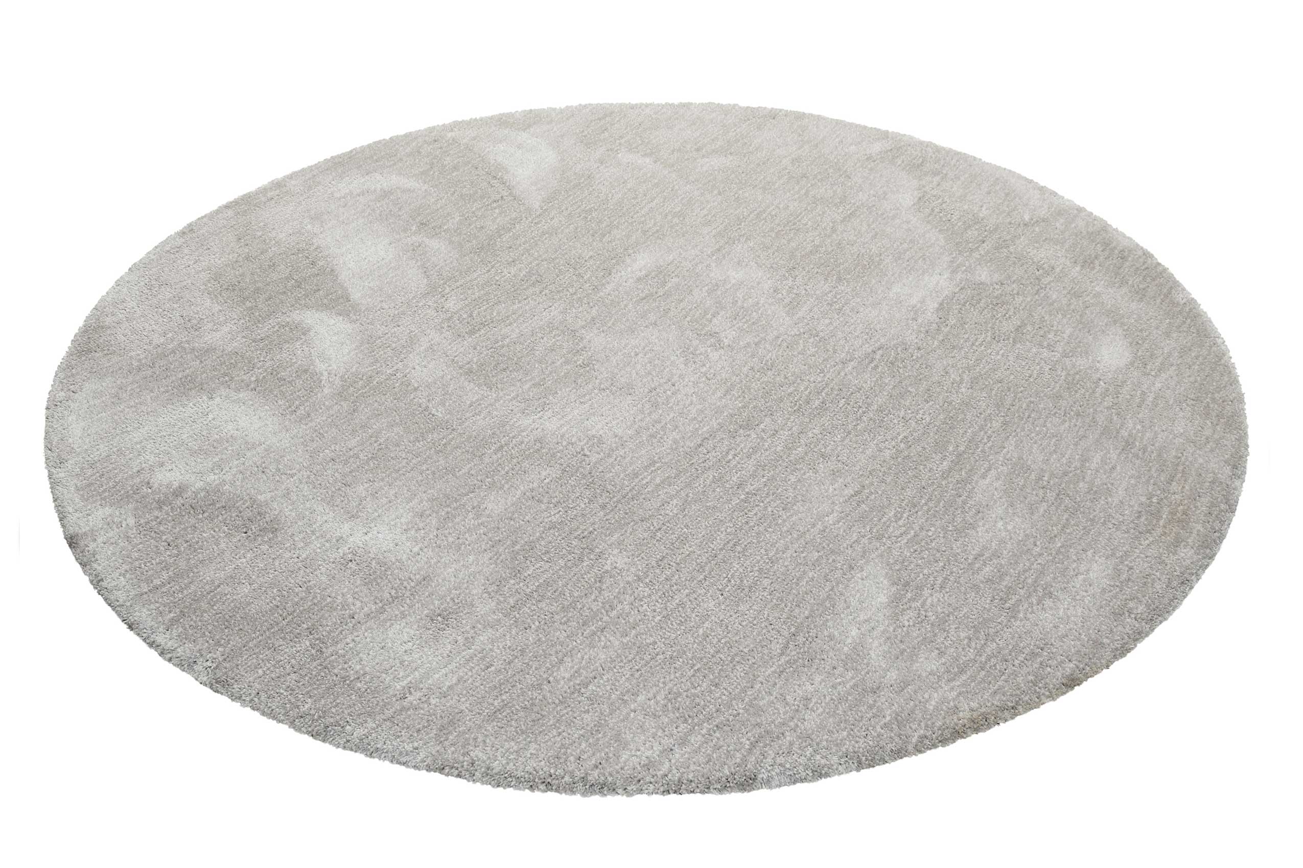 Esprit Teppich Rund Hellgrau Creme meliert Hochflor 