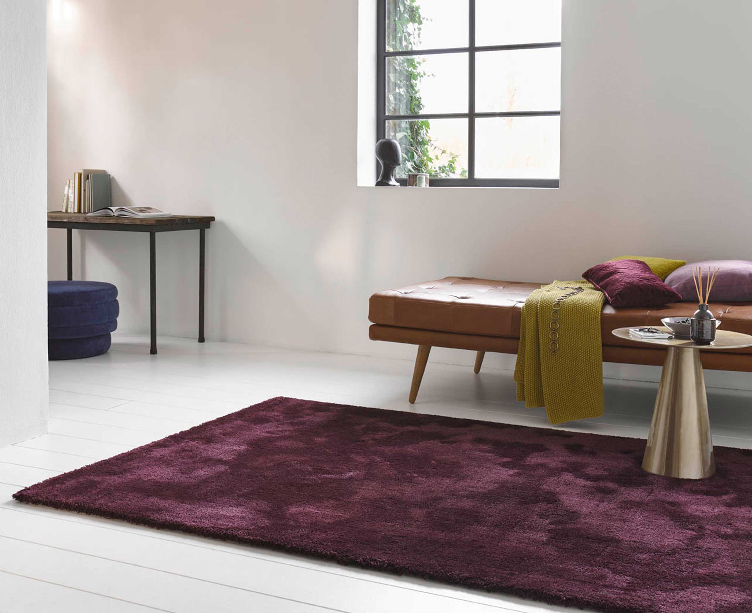 Esprit Teppich Bordeaux Rot Hochflor 
