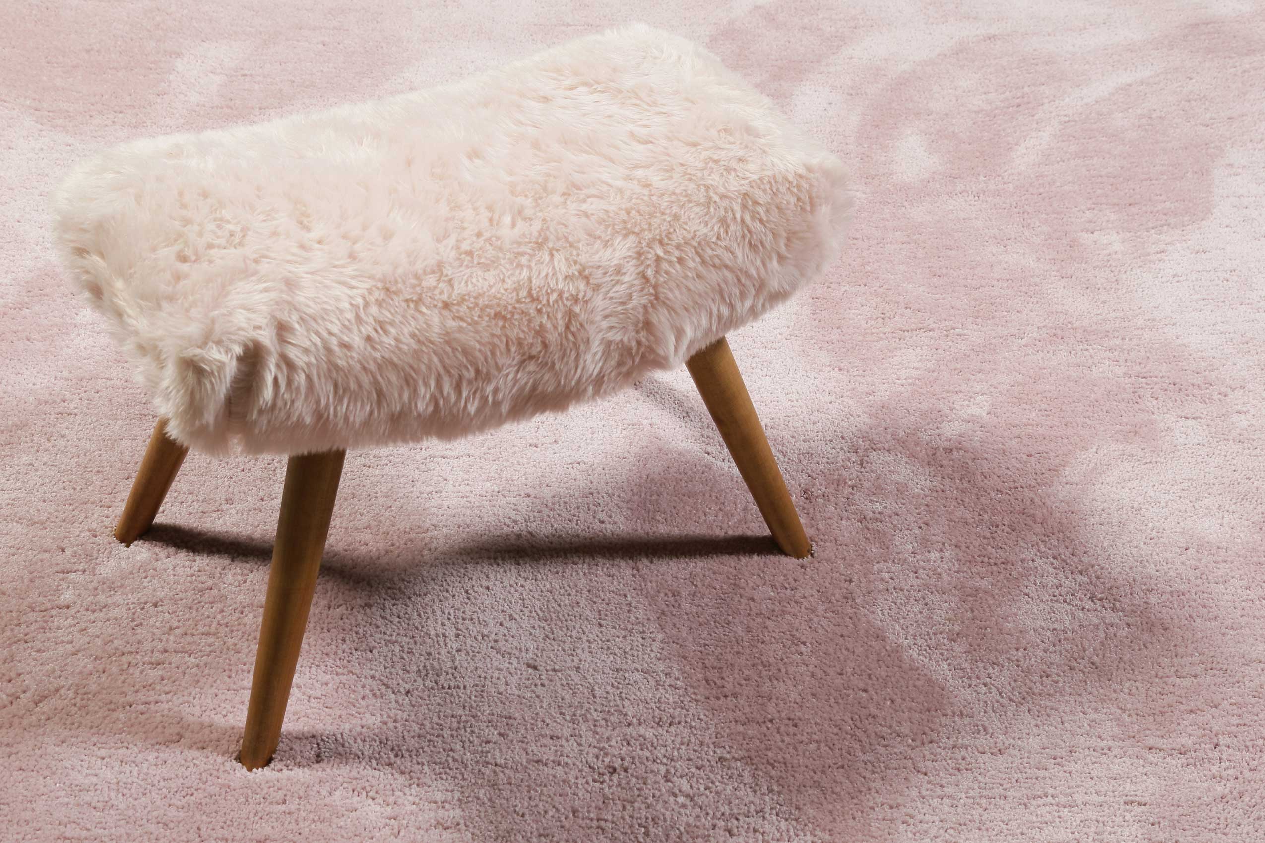 Esprit Teppich Rund Rosa Hochflor 