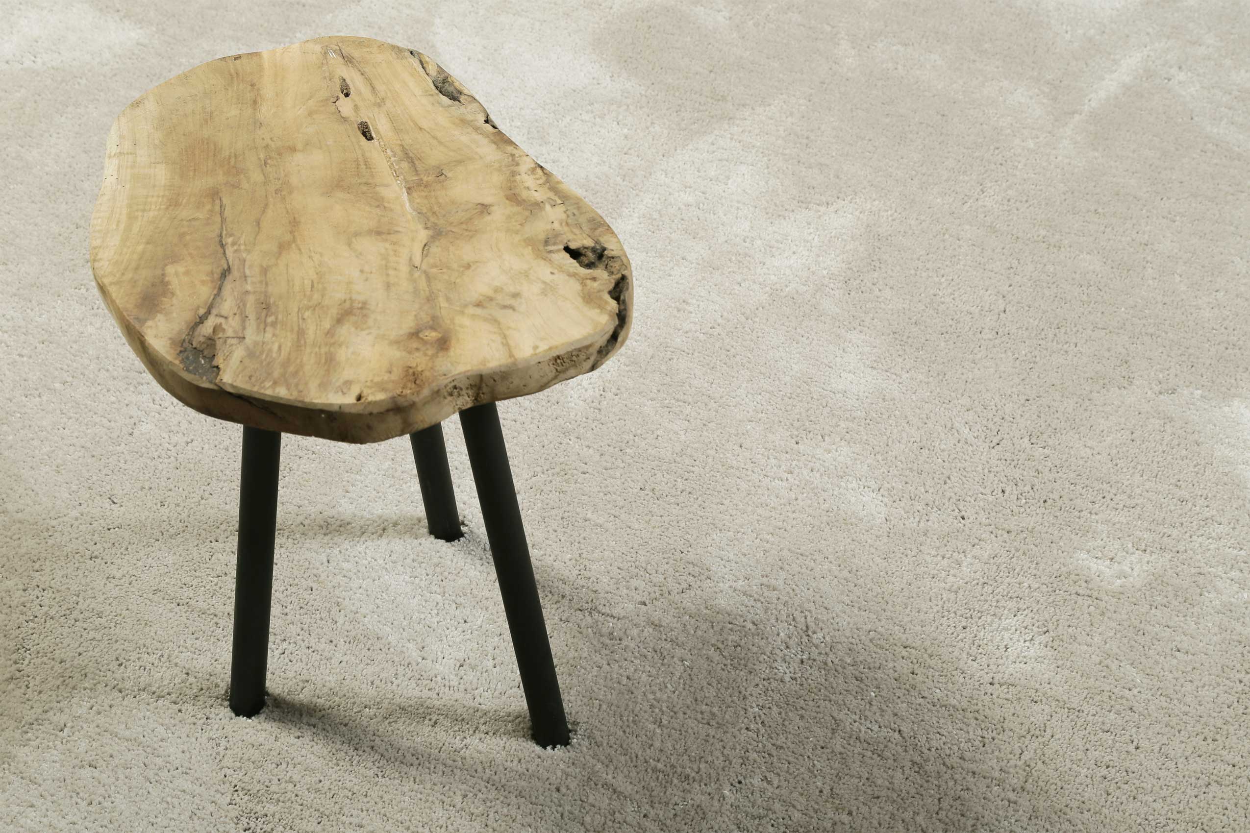 Esprit Teppich Rund Creme Beige Hochflor 