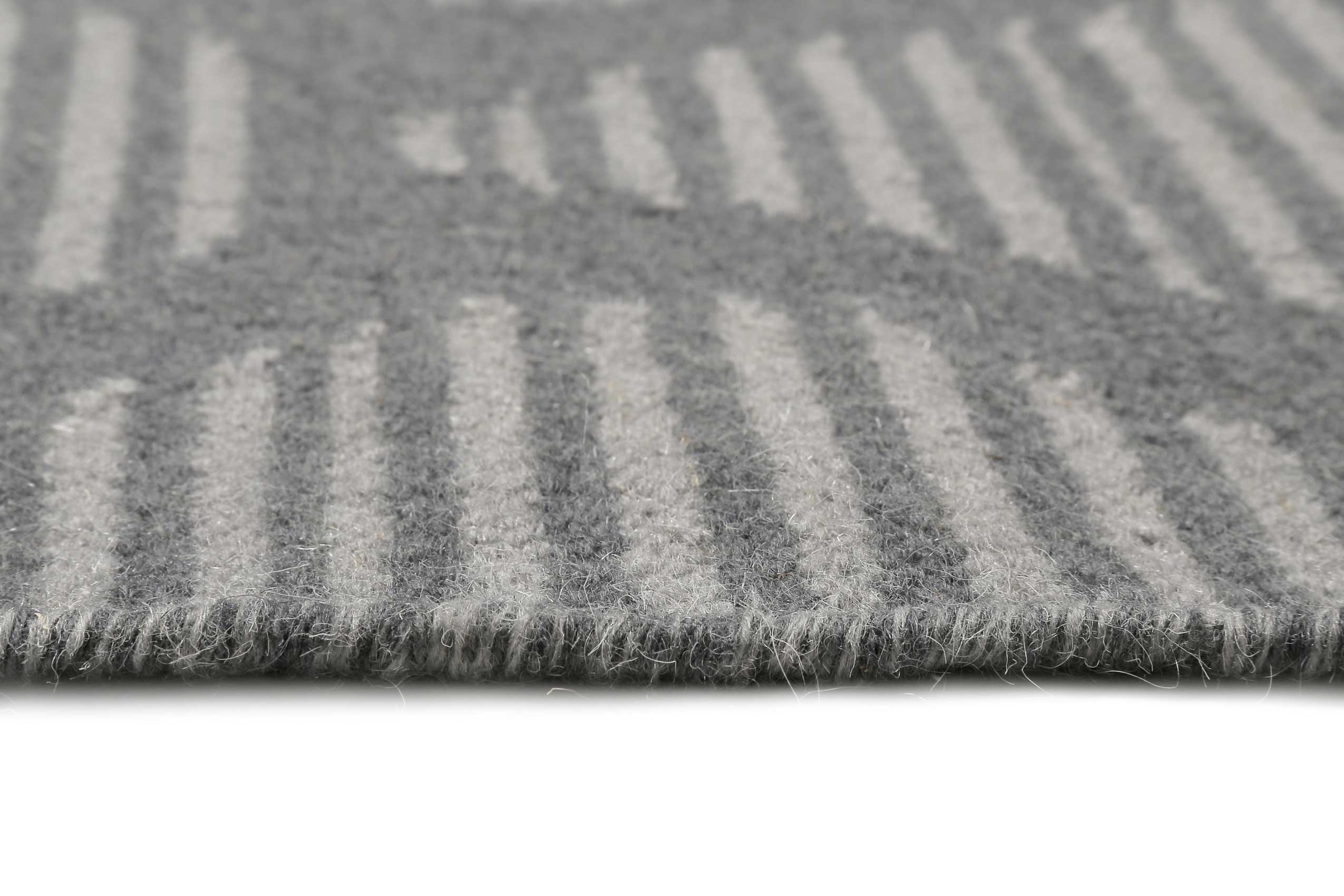 Esprit Kelim Teppich Grau aus Wolle 