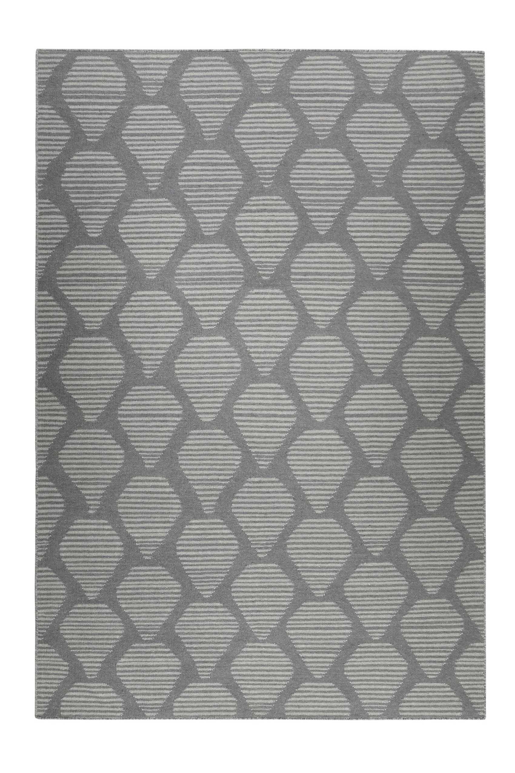 Esprit Kelim Teppich Grau aus Wolle 