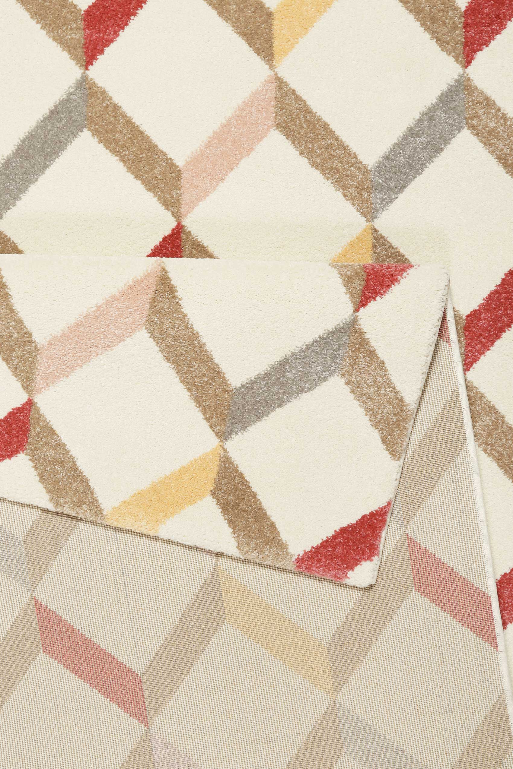Esprit Teppich Creme Beige Bunt Kurzflor » Rica « - Ansicht 3