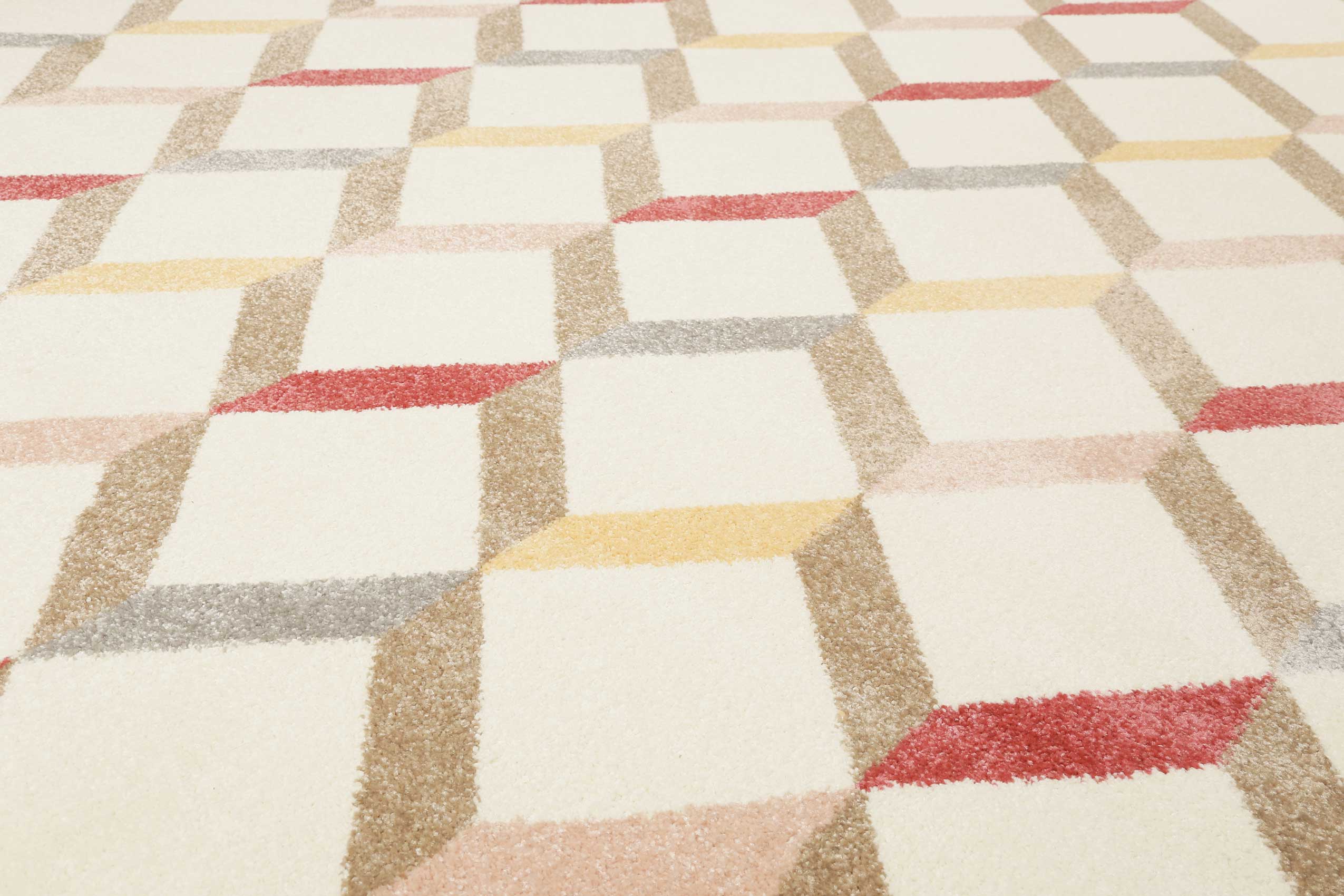 Esprit Teppich Creme Beige Bunt Kurzflor » Rica « - Ansicht 5