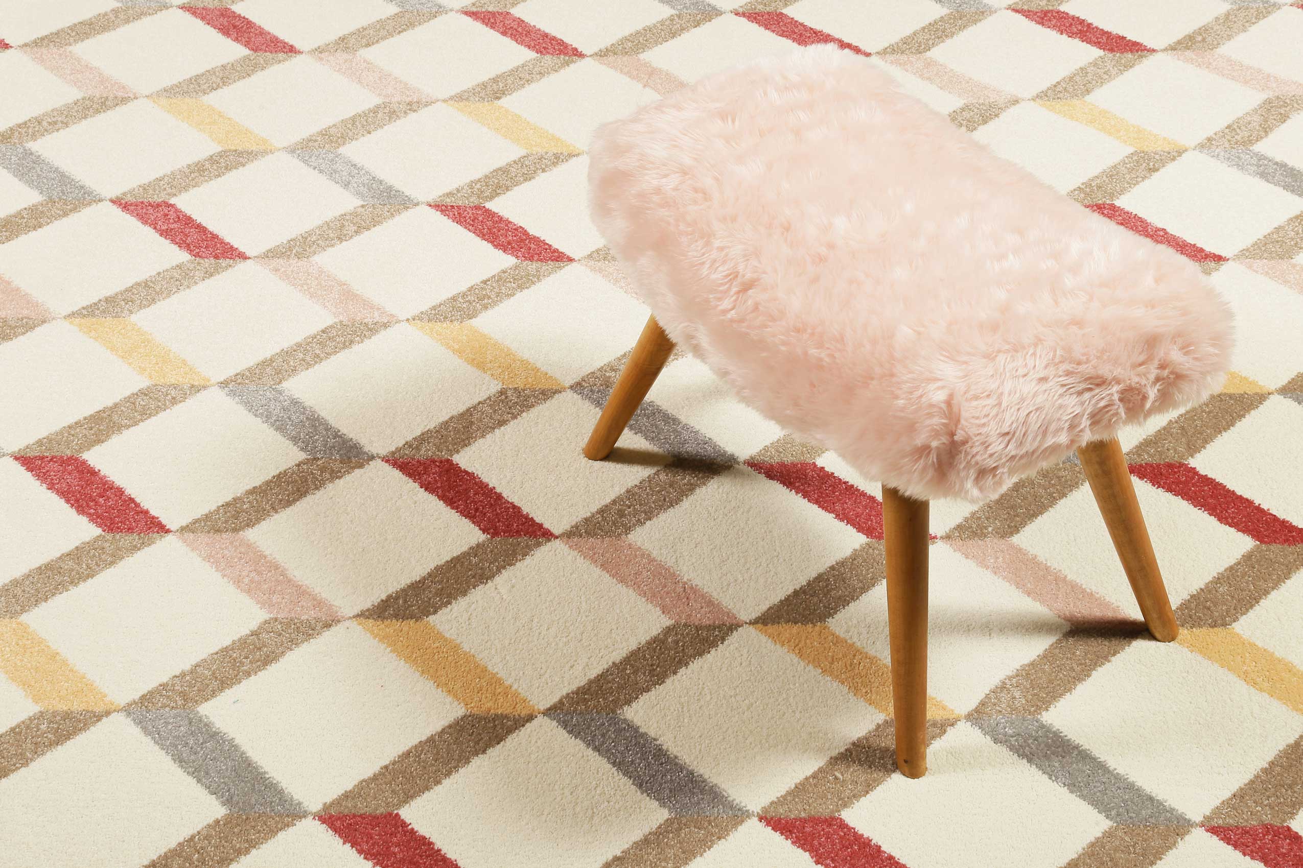 Esprit Teppich Creme Beige Bunt Kurzflor » Rica « - Ansicht 6