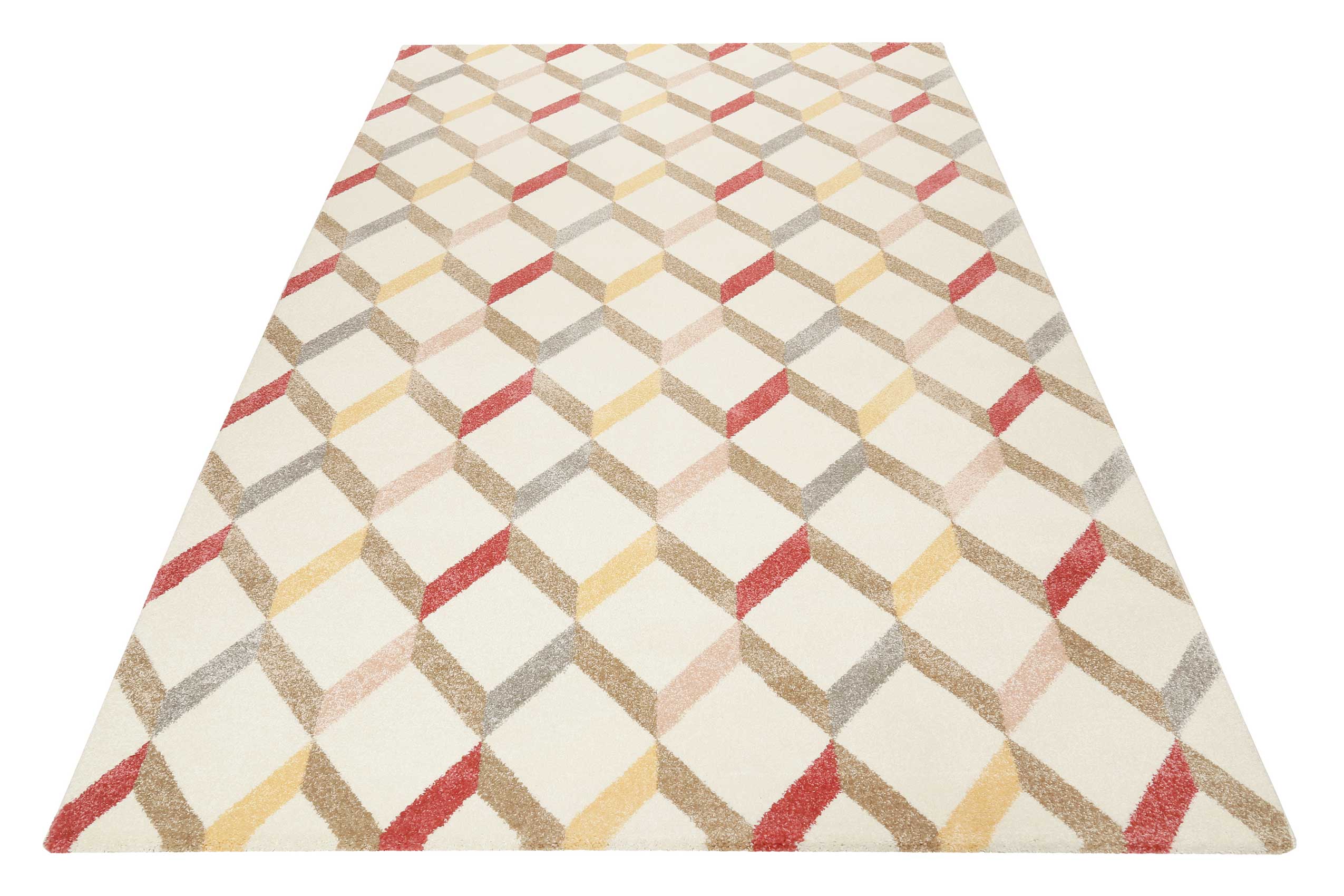 Esprit Teppich Creme Beige Bunt Kurzflor » Rica « - Ansicht 2