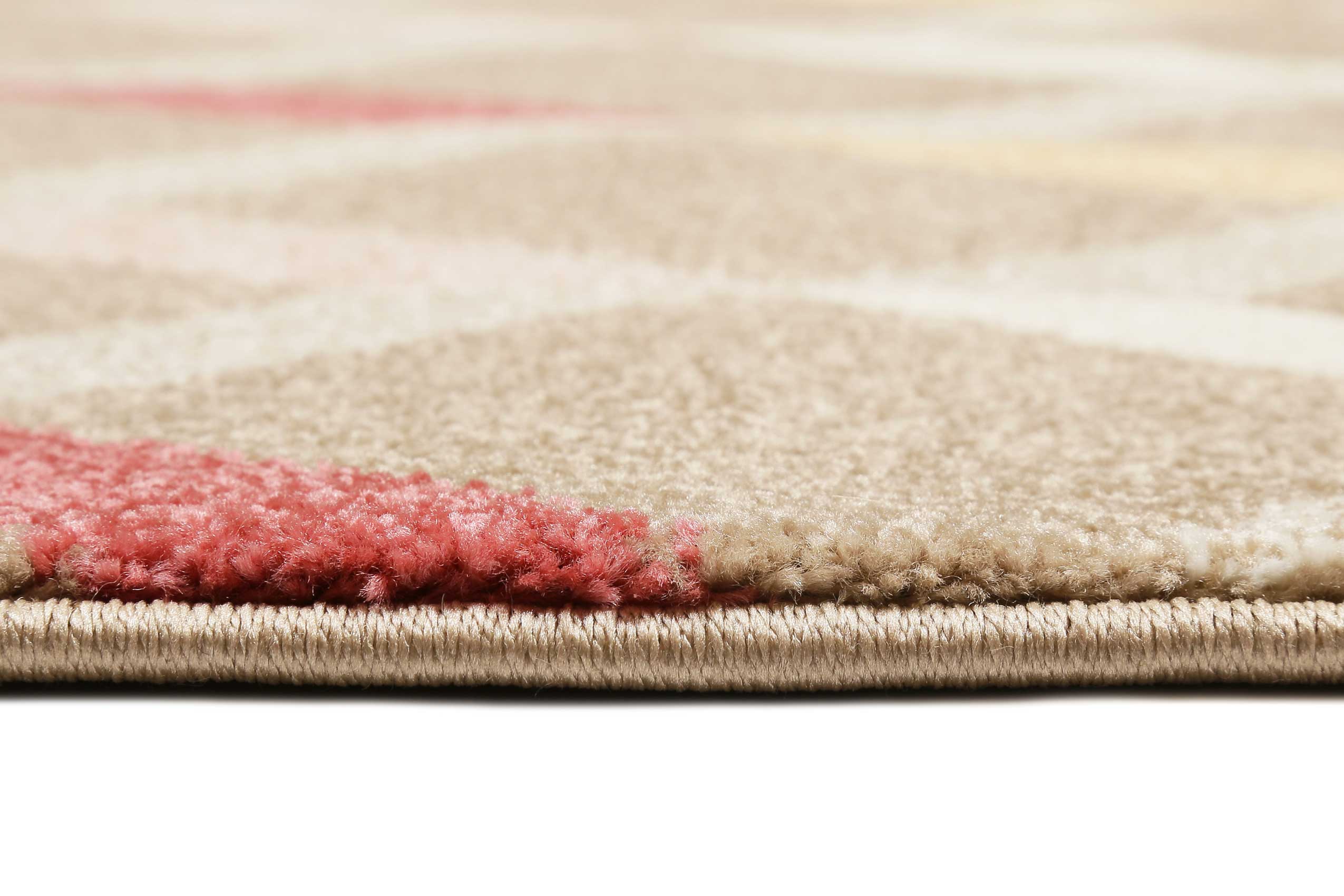 Esprit Teppich Beige Braun Rot Kurzflor » Rica « - Ansicht 4