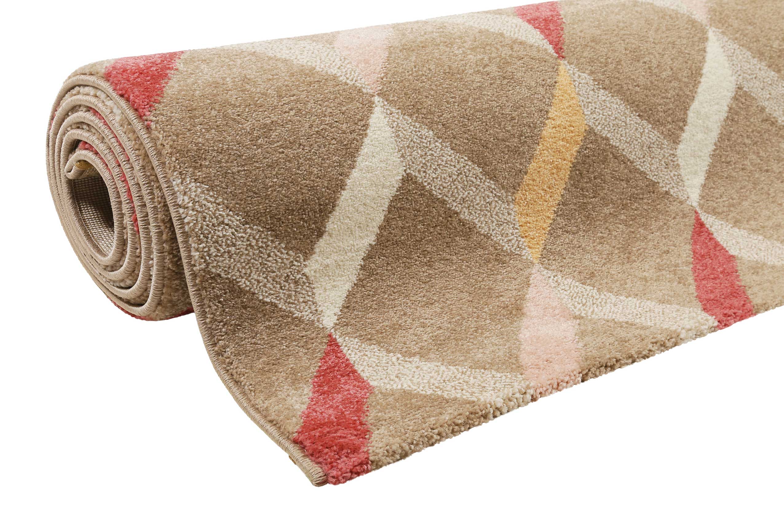 Esprit Teppich Beige Braun Rot Kurzflor » Rica « - Ansicht 7