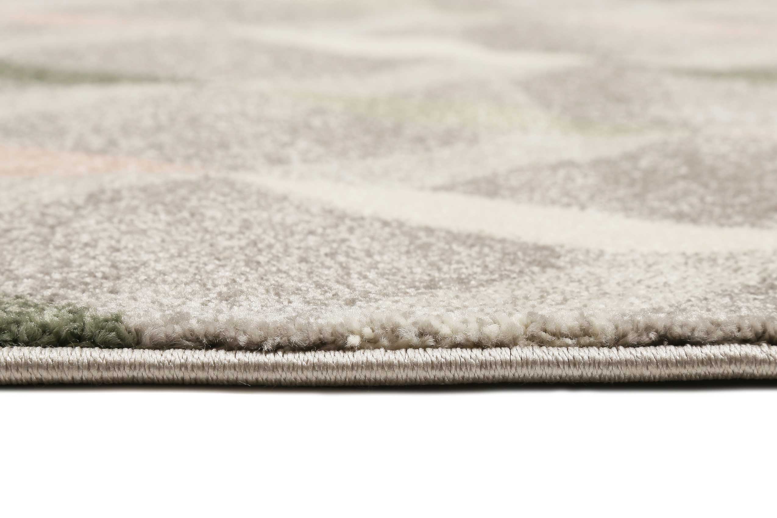 Esprit Teppich Grau Grün Rosa Kurzflor 