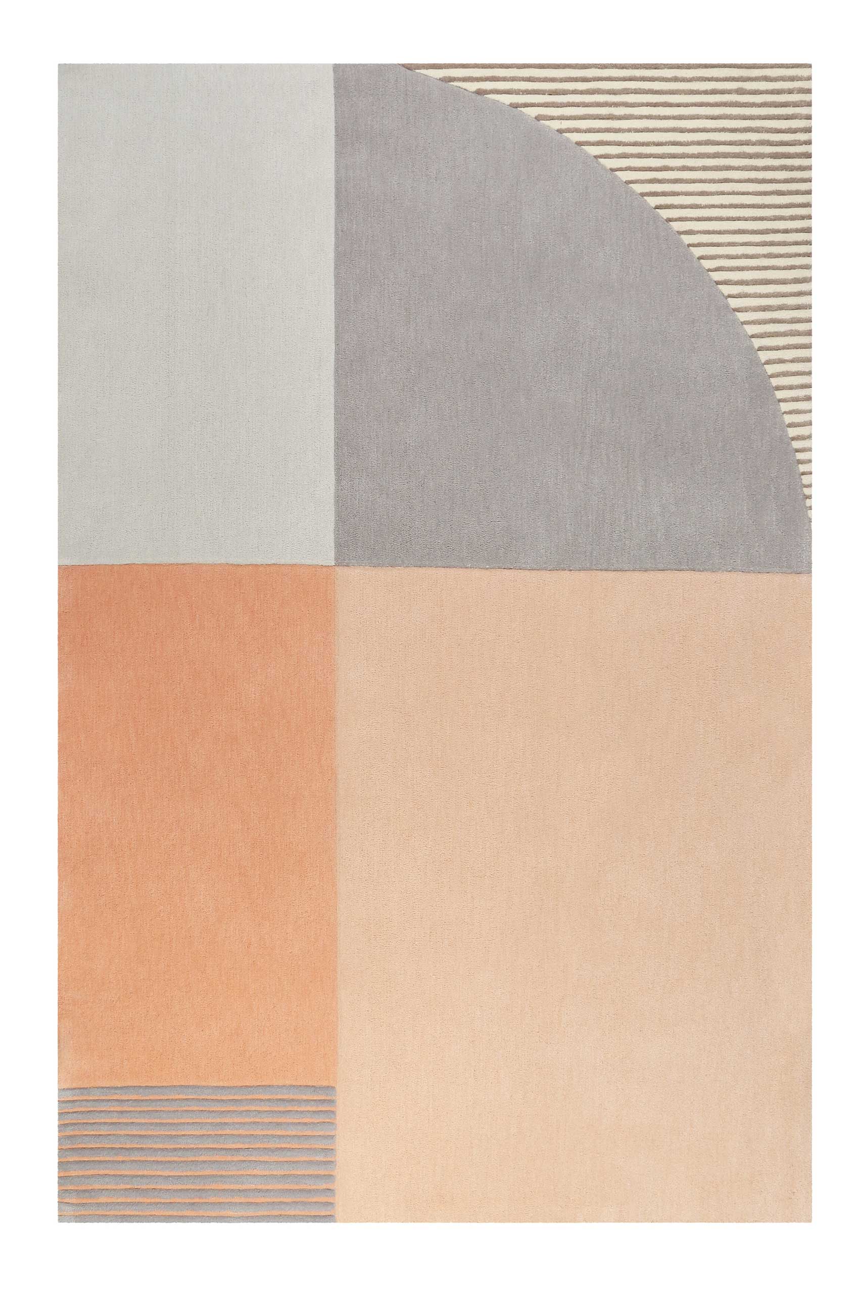 Esprit Teppich Lachs Grau Kurzflor » Runway « - Ansicht 1