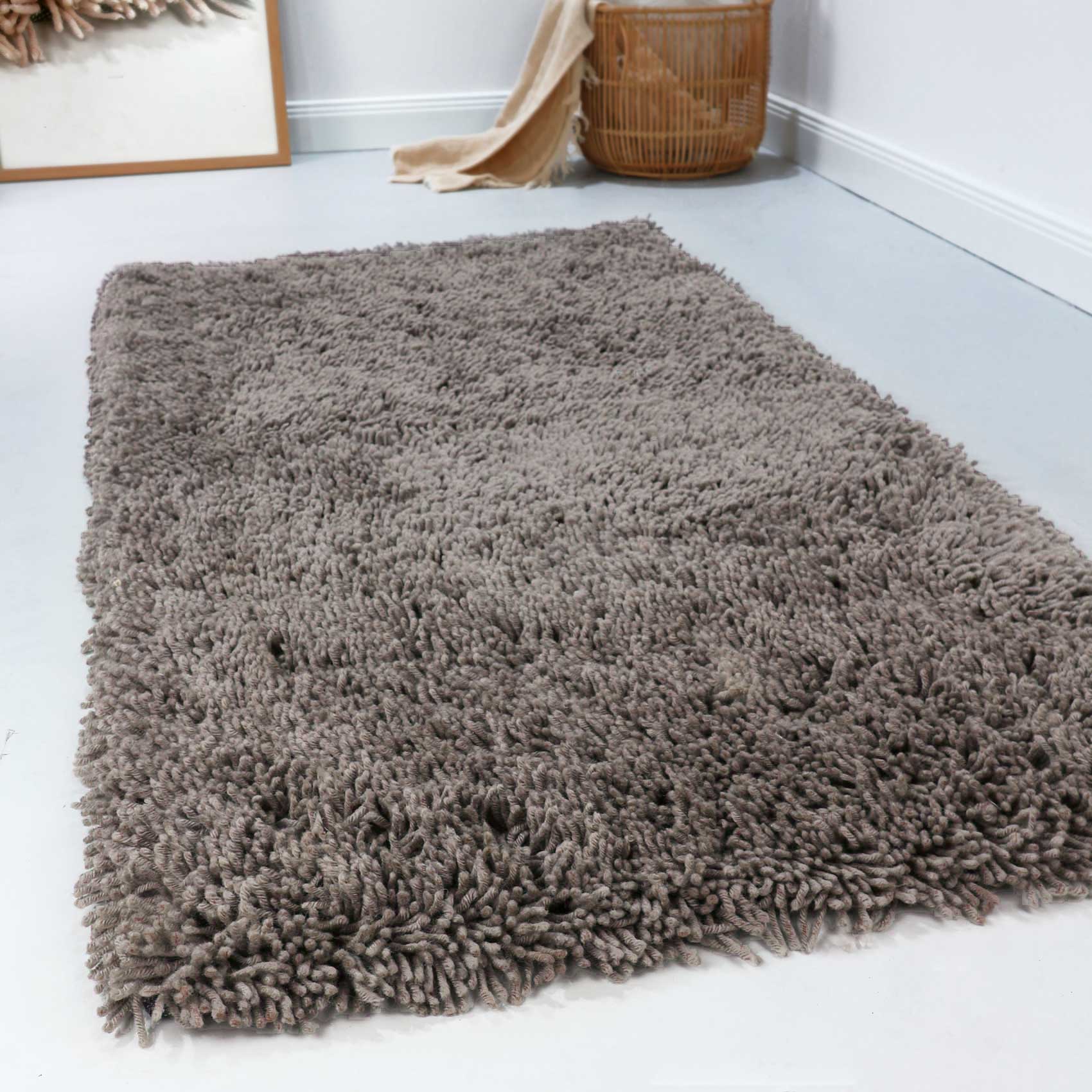 Esprit Wollteppich Shaggy Braun Hochflor 
