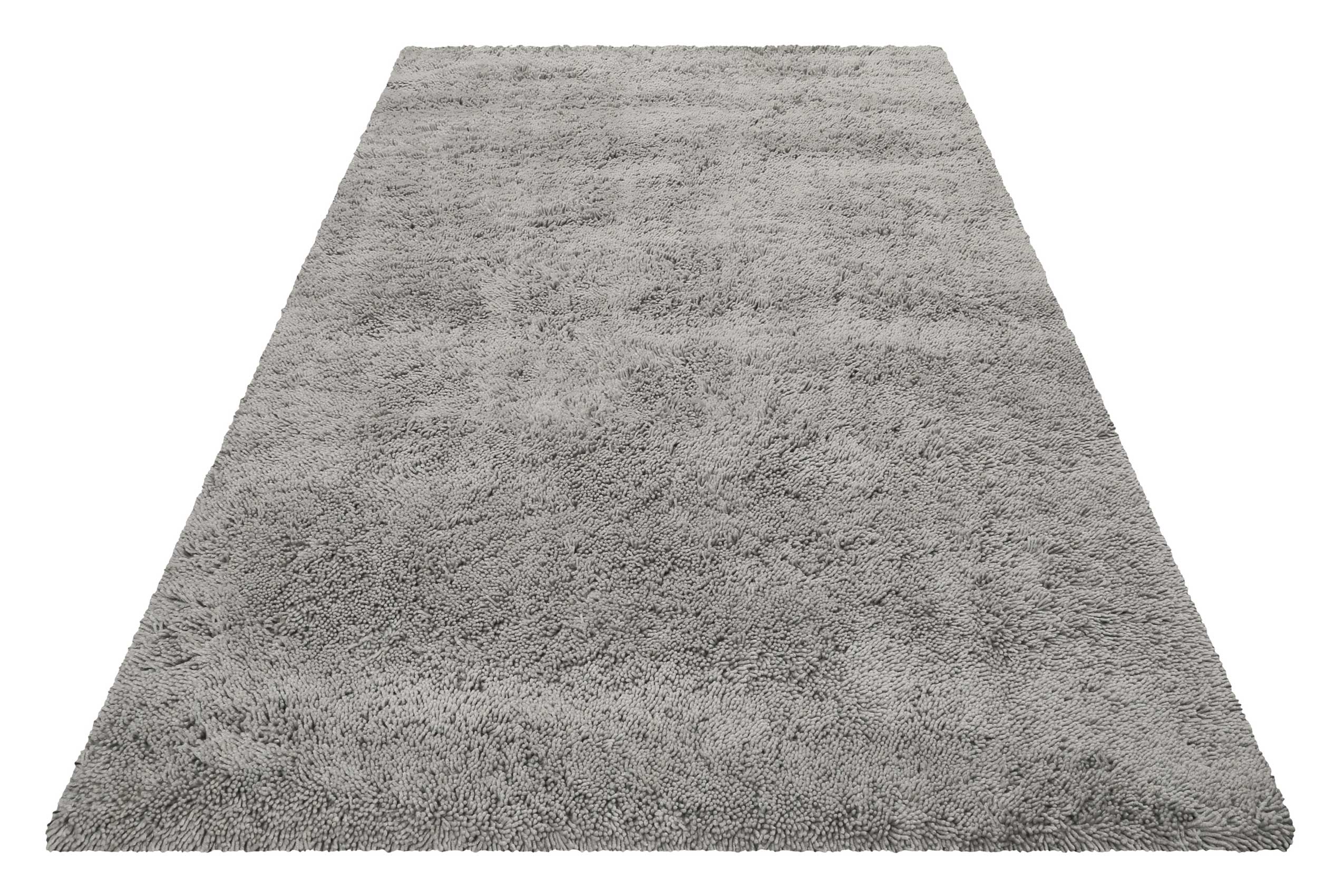 Esprit Wollteppich Shaggy Hellgrau Hochflor 