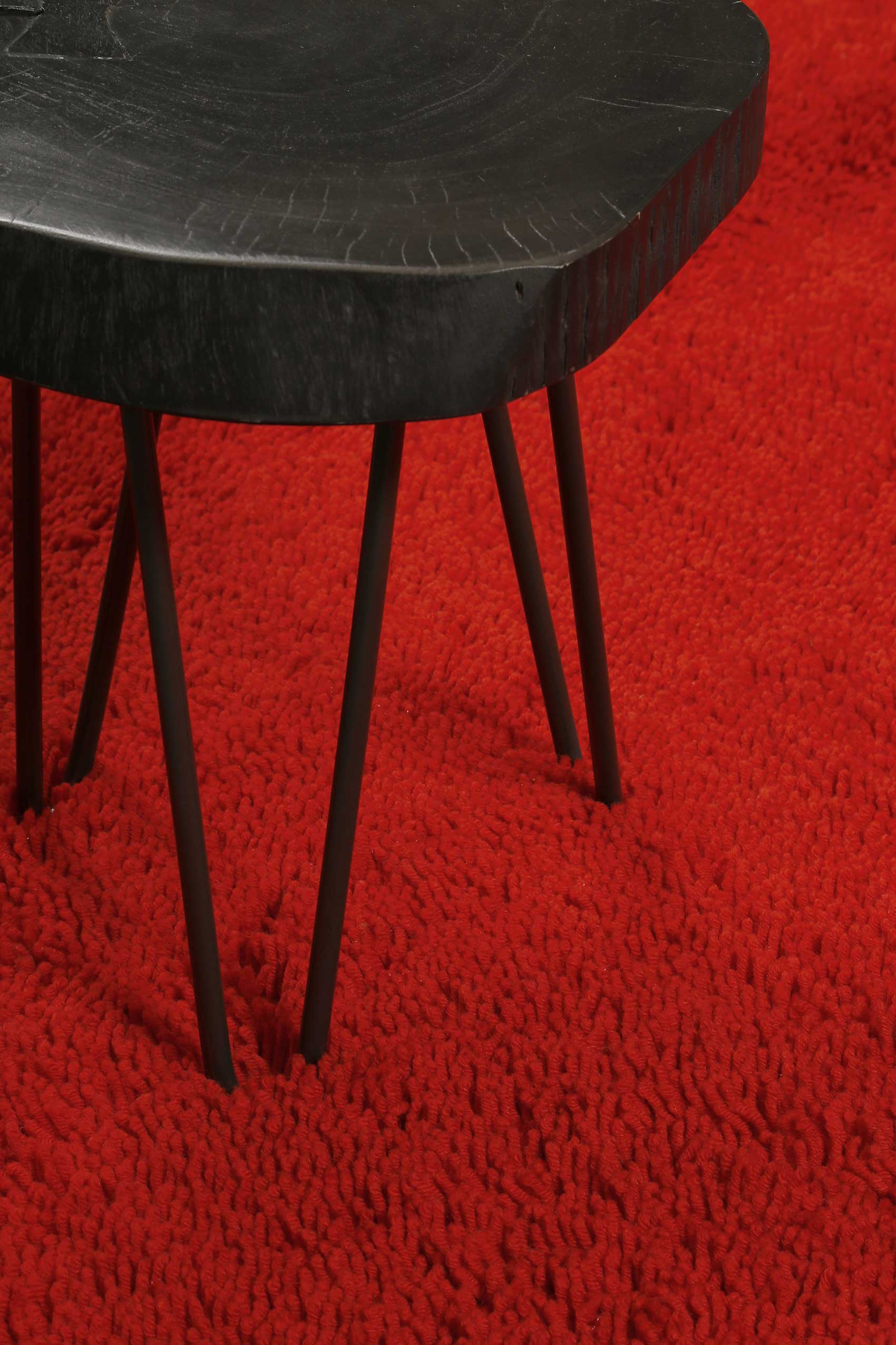 Esprit Wollteppich Shaggy Rot Hochflor 