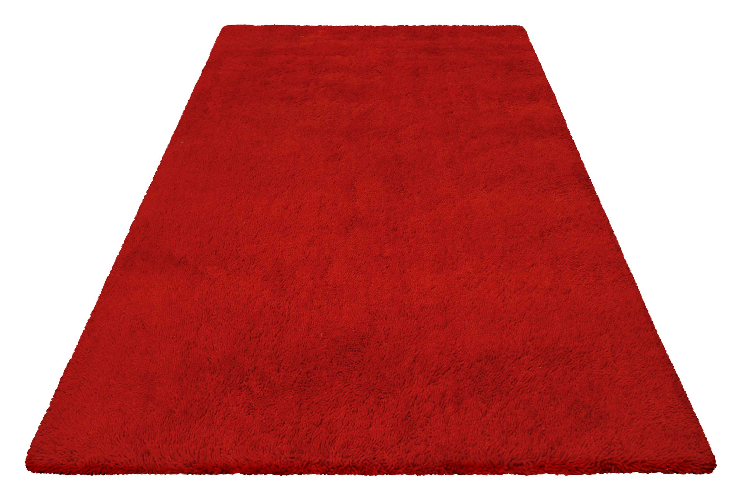 Esprit Wollteppich Shaggy Rot Hochflor 