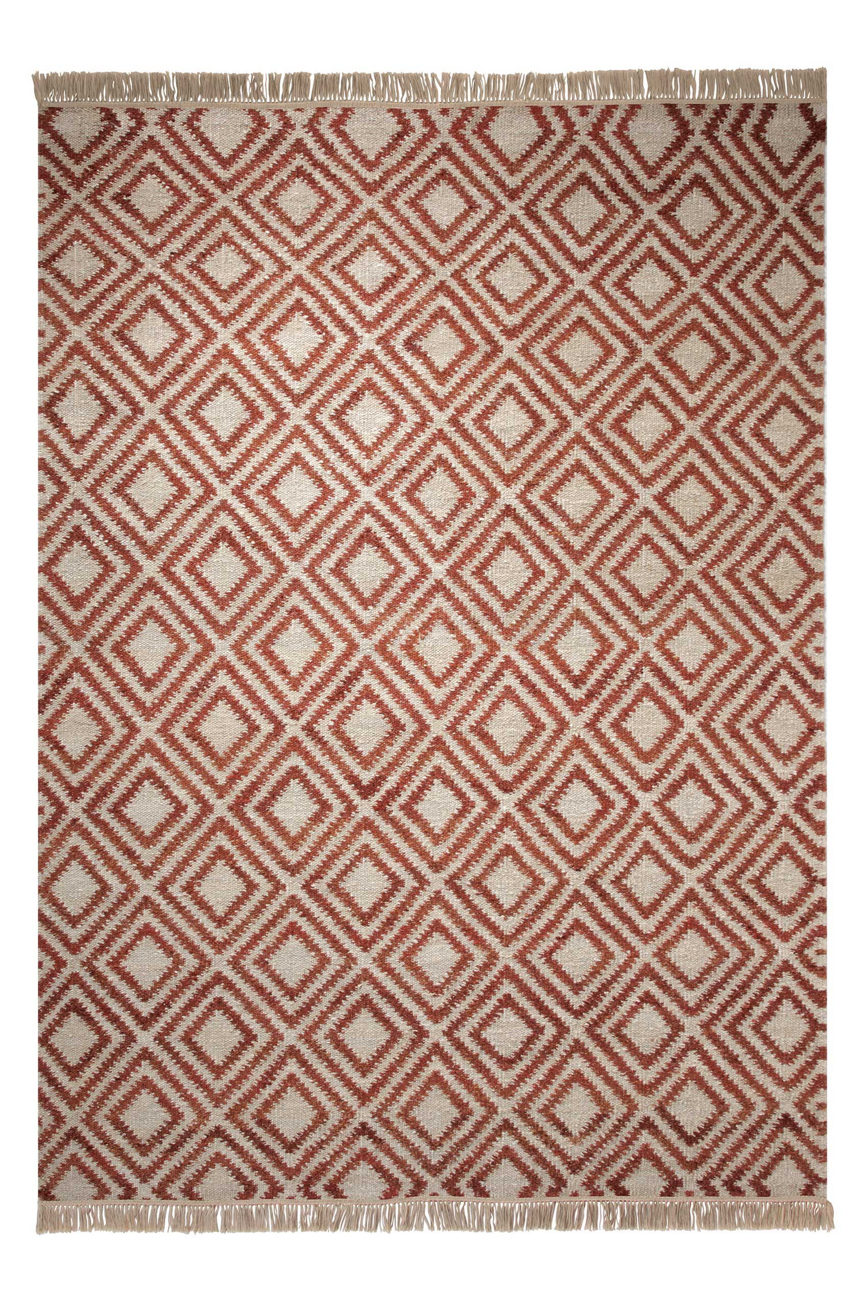 Esprit Kelim Teppich Beige Rot 