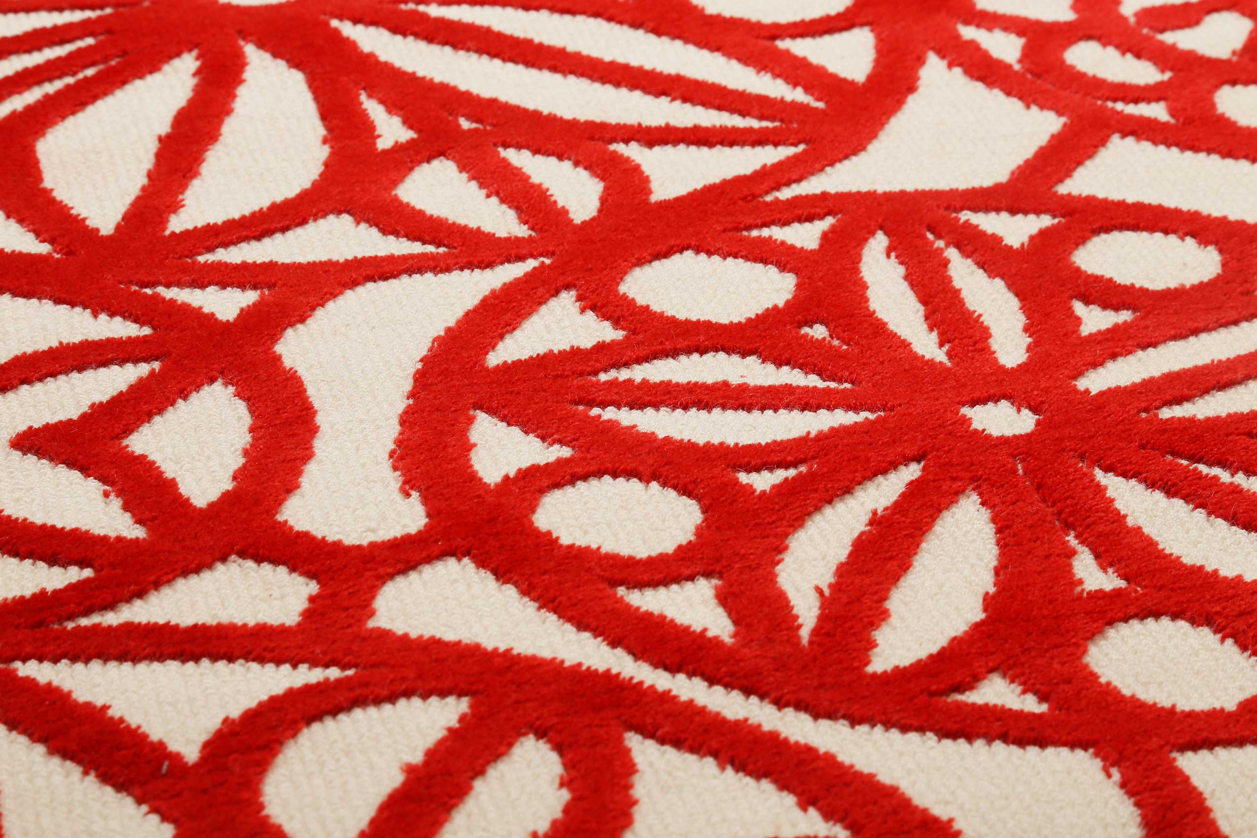 Esprit Wollteppich Creme Rot » Society Circle « - Ansicht 5