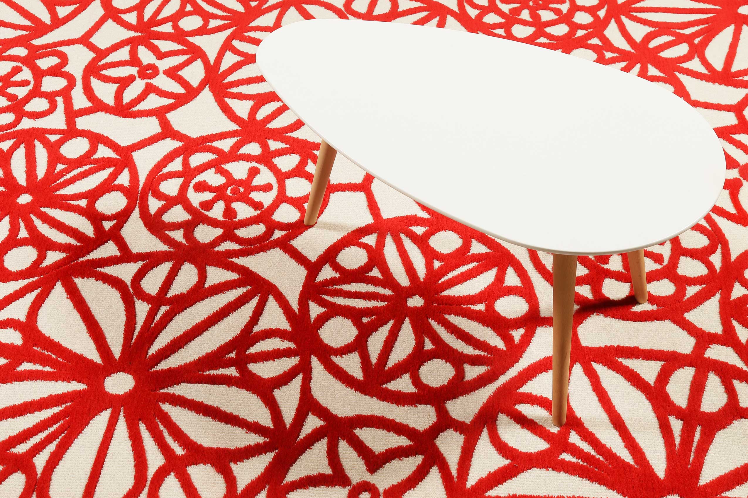 Esprit Wollteppich Creme Rot » Society Circle « - Ansicht 6