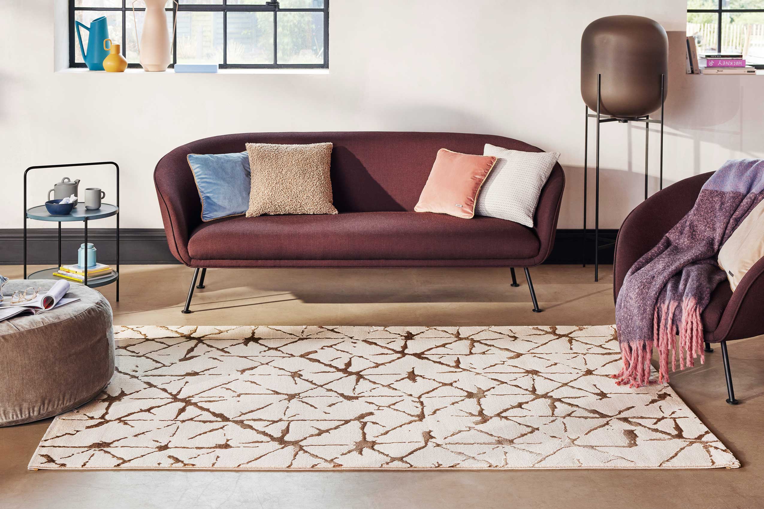 Esprit Teppich Beige Kurzflor 