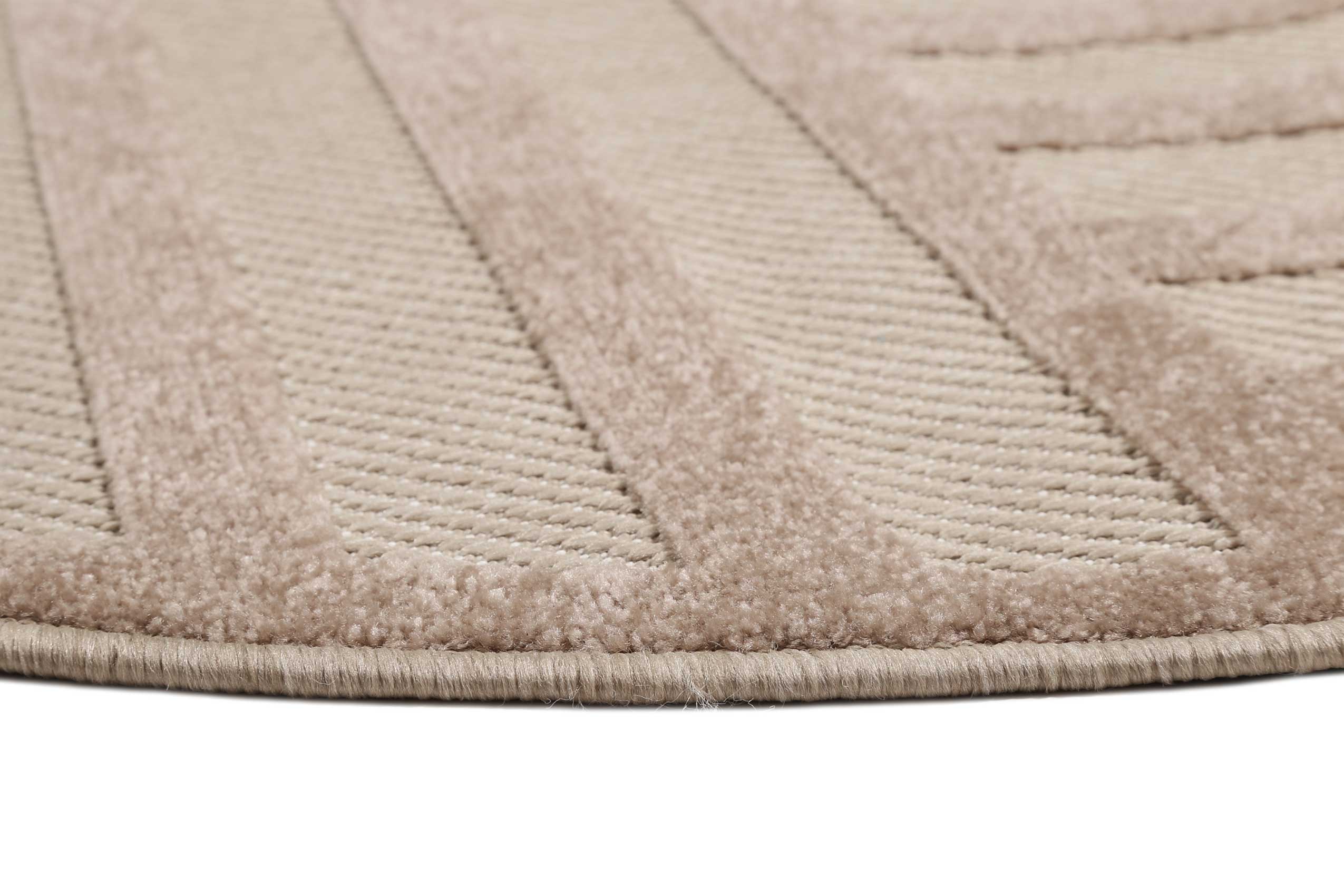 Esprit Teppich In- und Outdoor Rund Beige Sand 