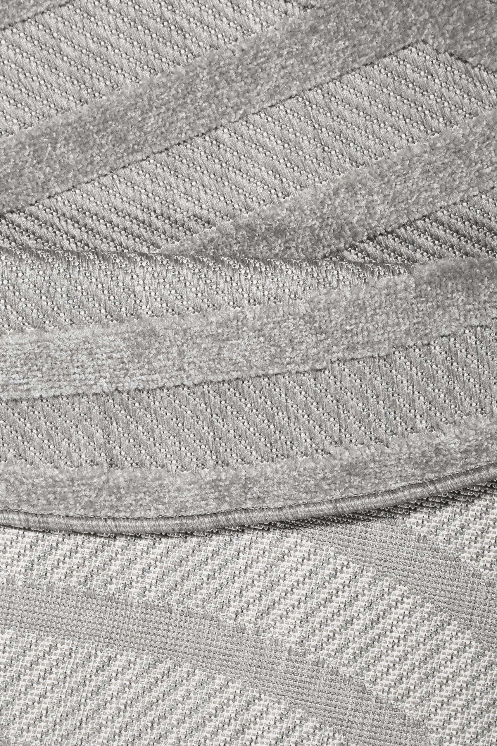 Esprit Teppich In- und Outdoor Rund Grau Silber 