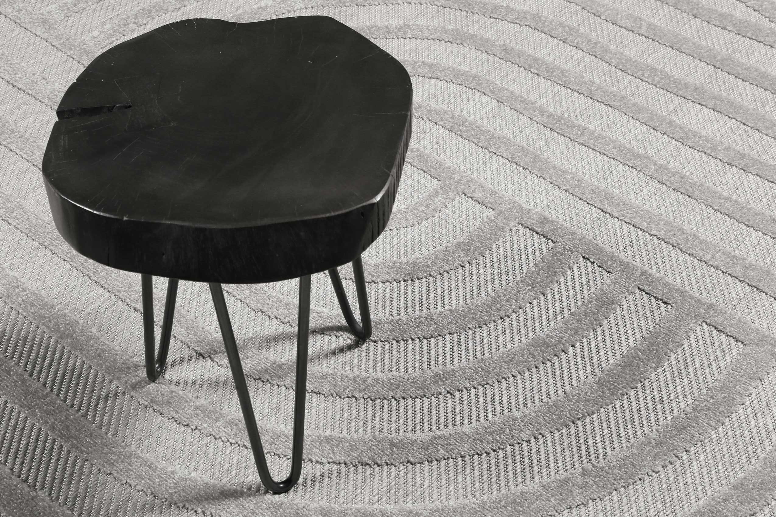 Esprit Teppich In- und Outdoor Rund Grau Silber 