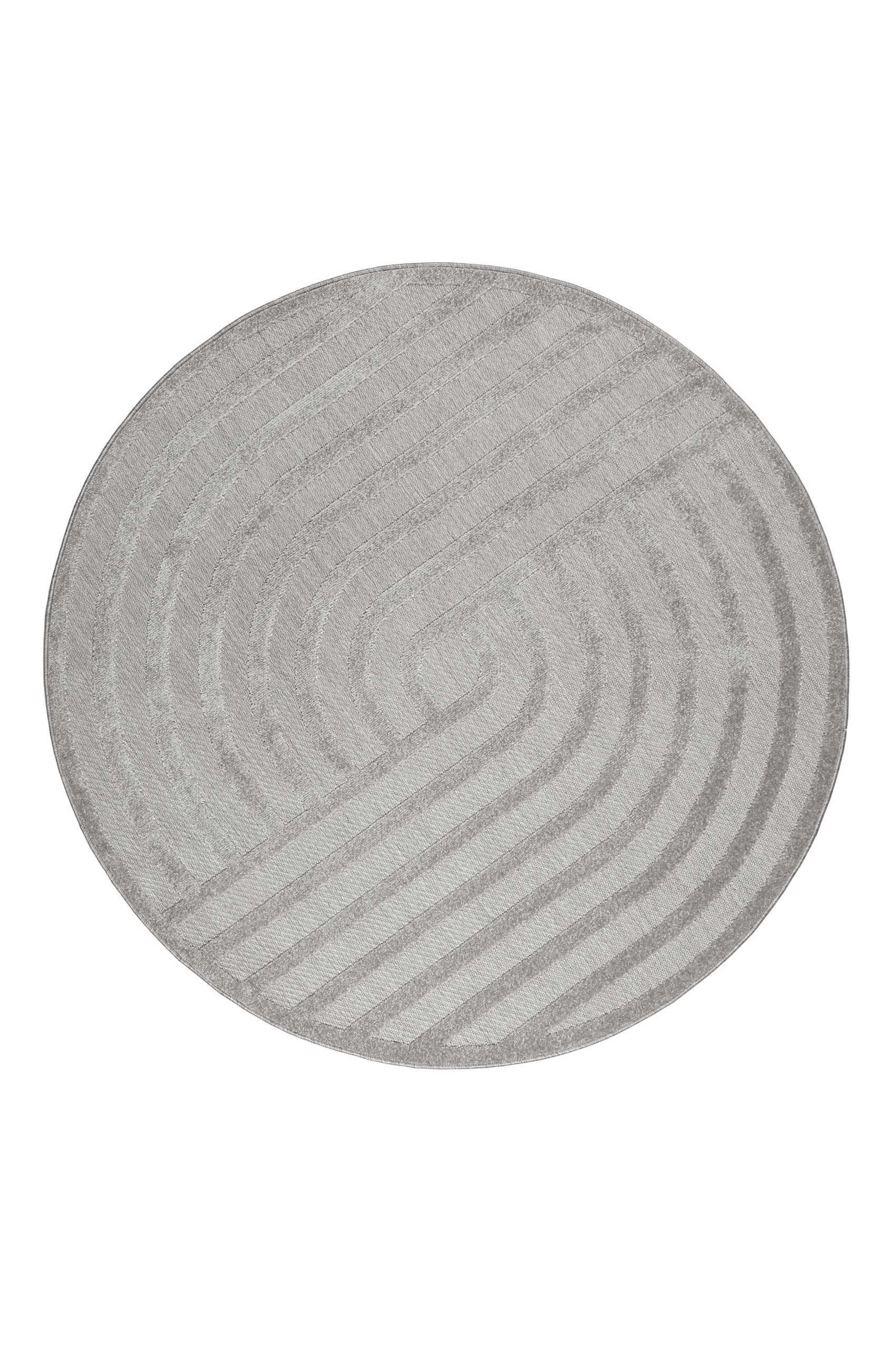 Esprit Teppich In- und Outdoor Rund Grau Silber 